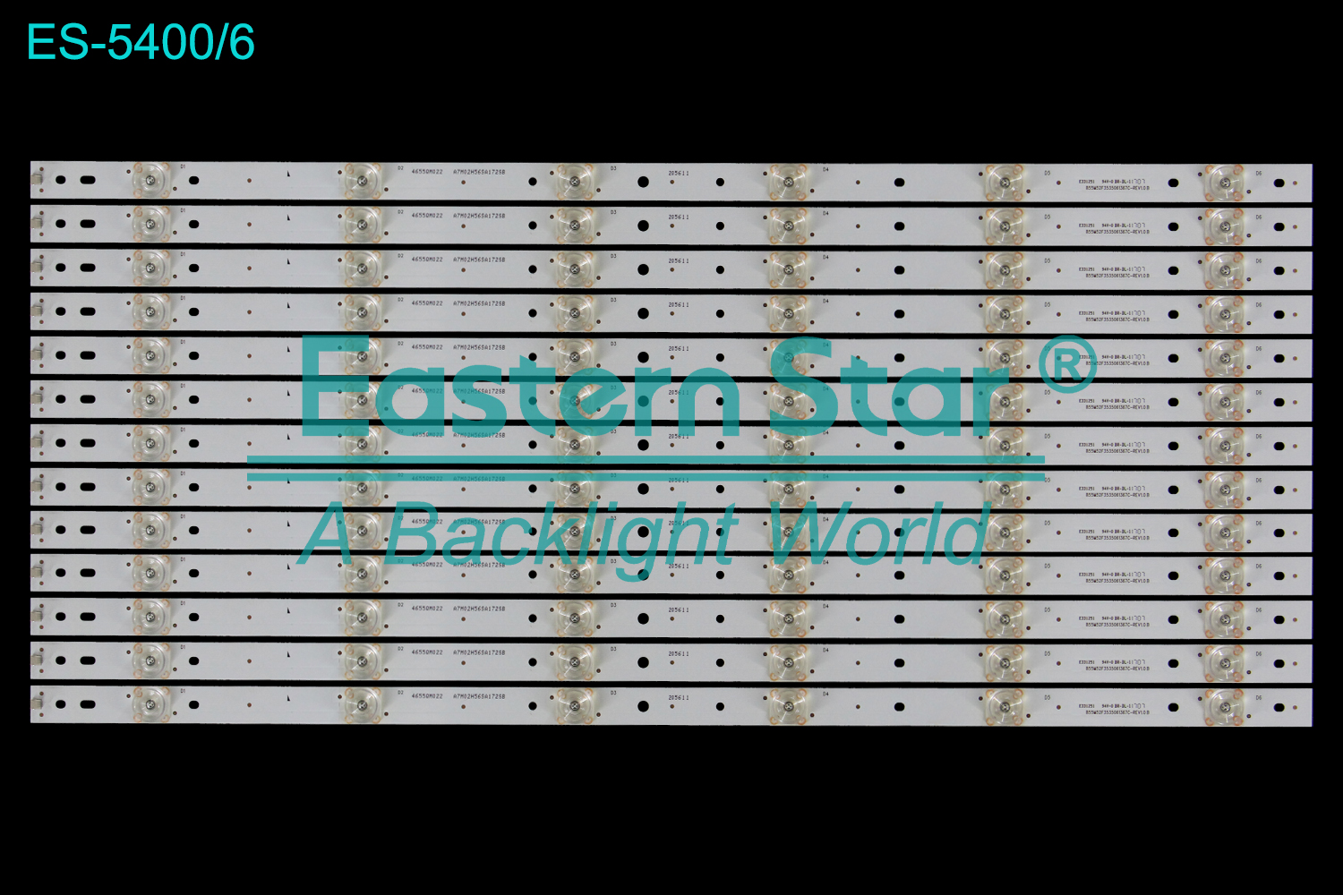 ES-5400 LED TV Backlight use for 55" Haier 55Q3M 55Q3  CRH-B55M52F3535061367C-REV1.0B LED BACKLIGHT STRIP(13)