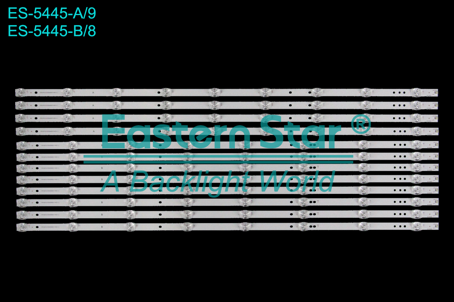 ES-5445 LED TV Backlight use for 75" Haier 75V91 75U5 75U3(PRO) A:CRH-B75U330300409215-REV1.2 B:CRH-B75U330300808215-REV1.2  LED BACKLIGHT STRIP(12)