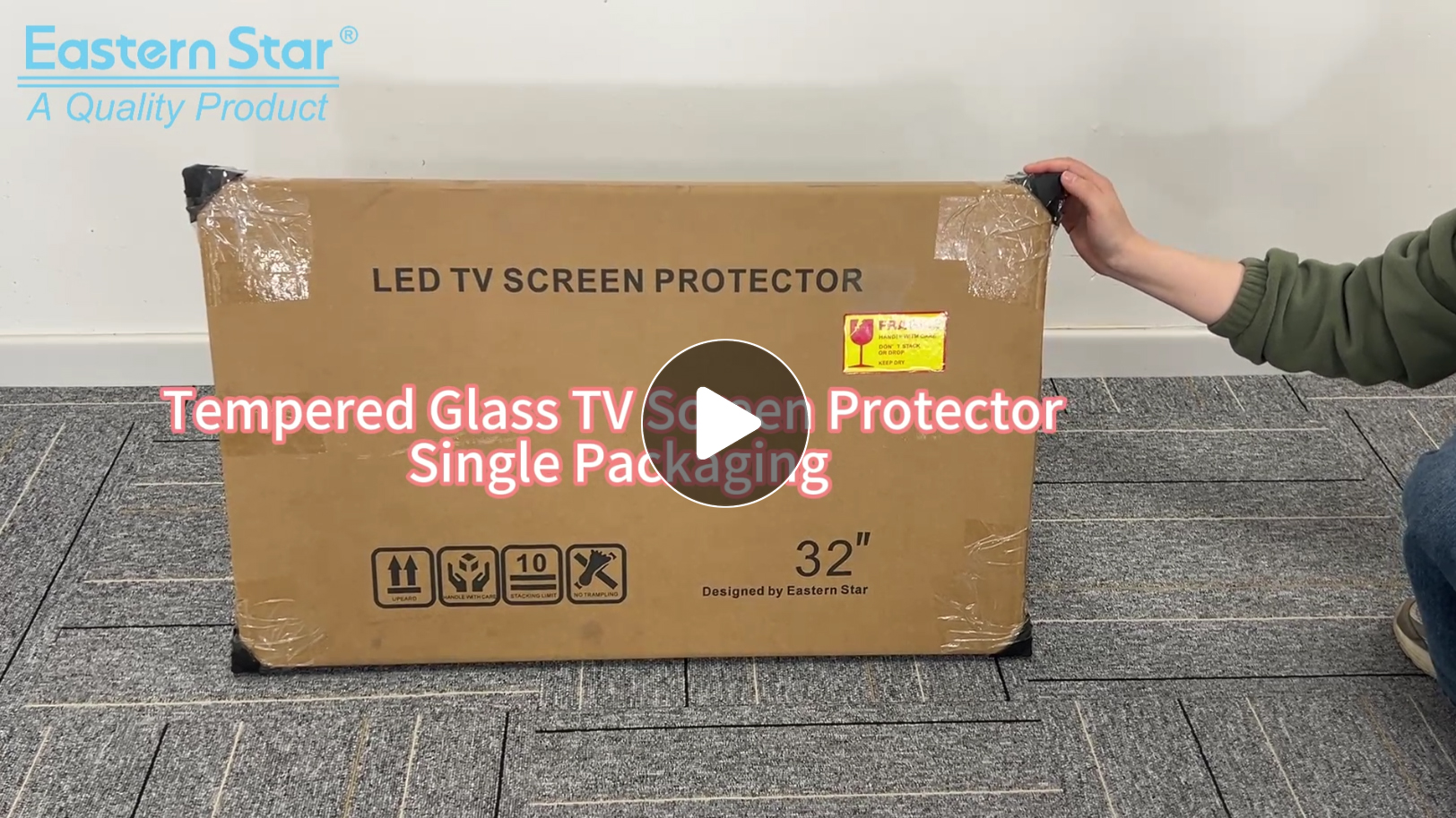 Tempered Glass TV Screen Protector Single Packaging