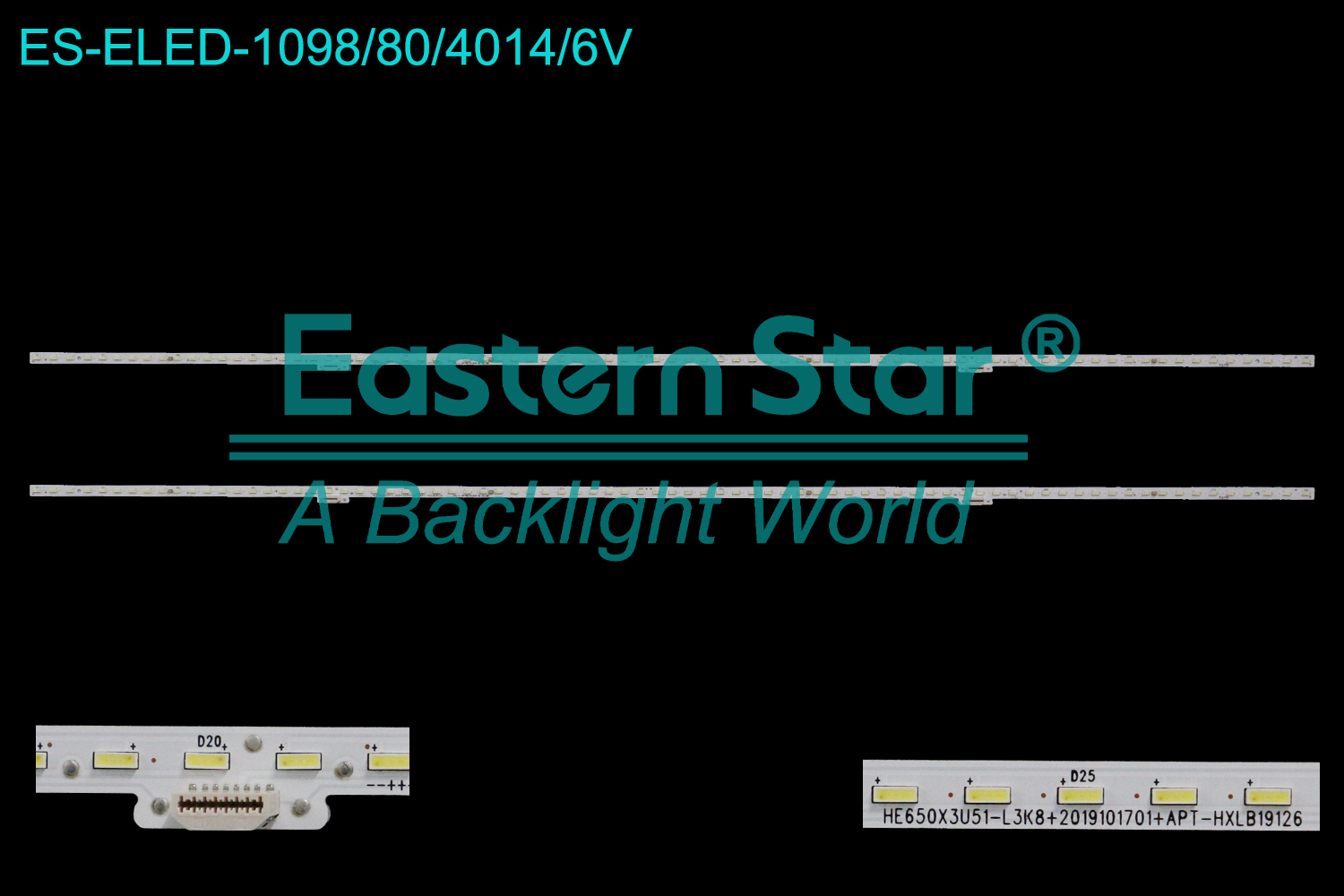 ES-ELED-1098 ELED/EDGE TV backlight use for 65''  Hisense/Toshiba  65C340F 65M545F HE650X3U51-L3K8+2019101701+APT-HXLB19126 LED BACKLIGHT STRIP(2)