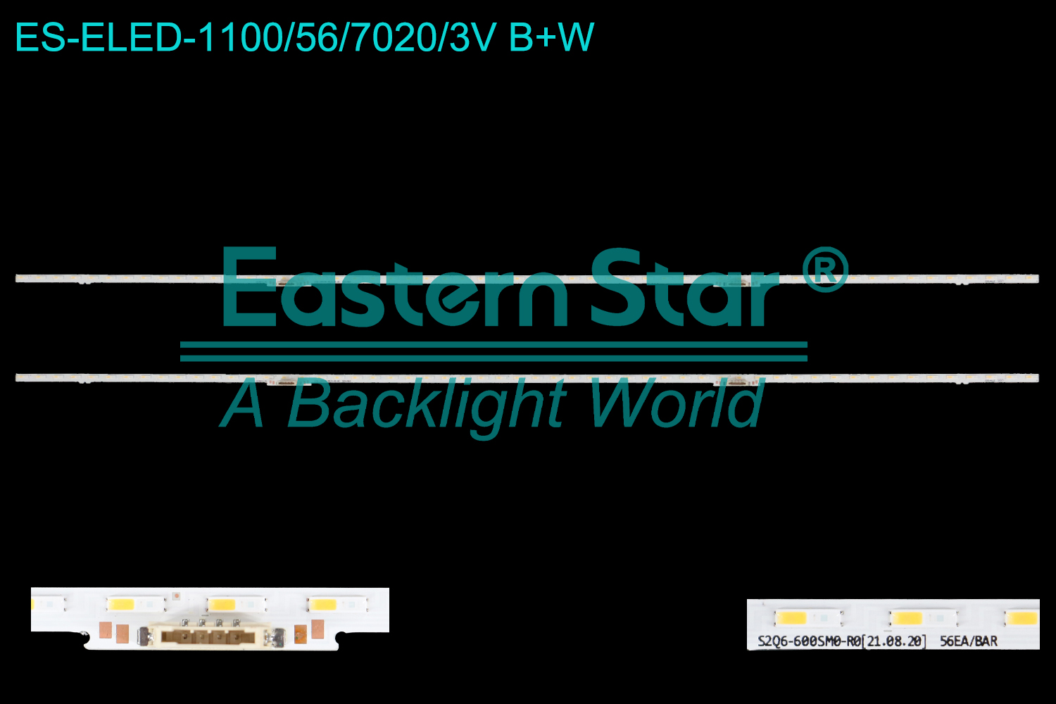 ES-ELED-1100 ELED/EDGE TV backlight use for 60'' Samsung QE60Q60BAUXRU QE60Q60BAU  S2Q6-600SM0-R0[21.08.20] 56EA/BAR BN96-54489A  LED BACKLIGHT STRIP(2)