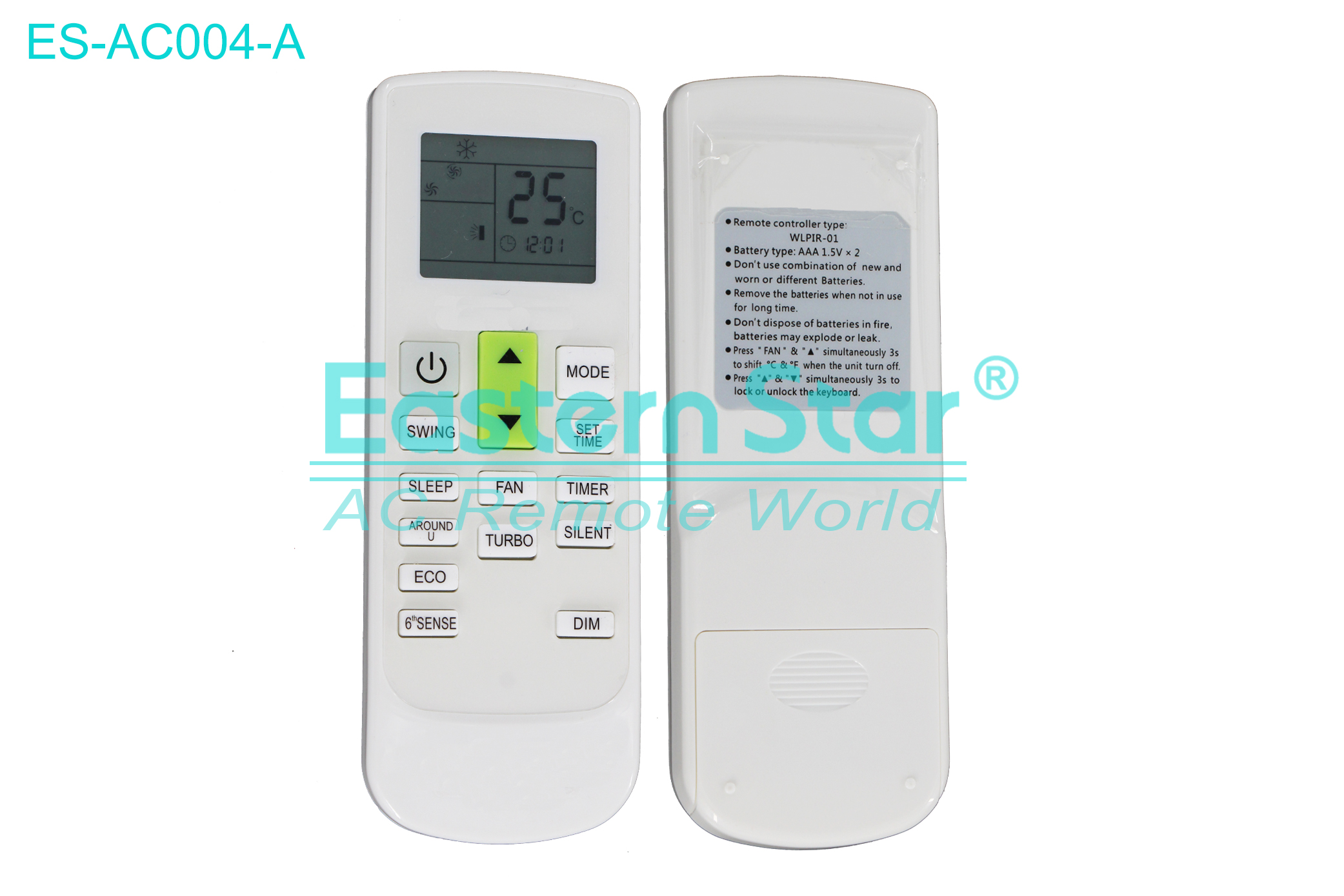 ES-AC004-A High Quality China Remote AC Remote for Blue Star / Whirlpool  Air Conditioner Remote A/C 15 keys