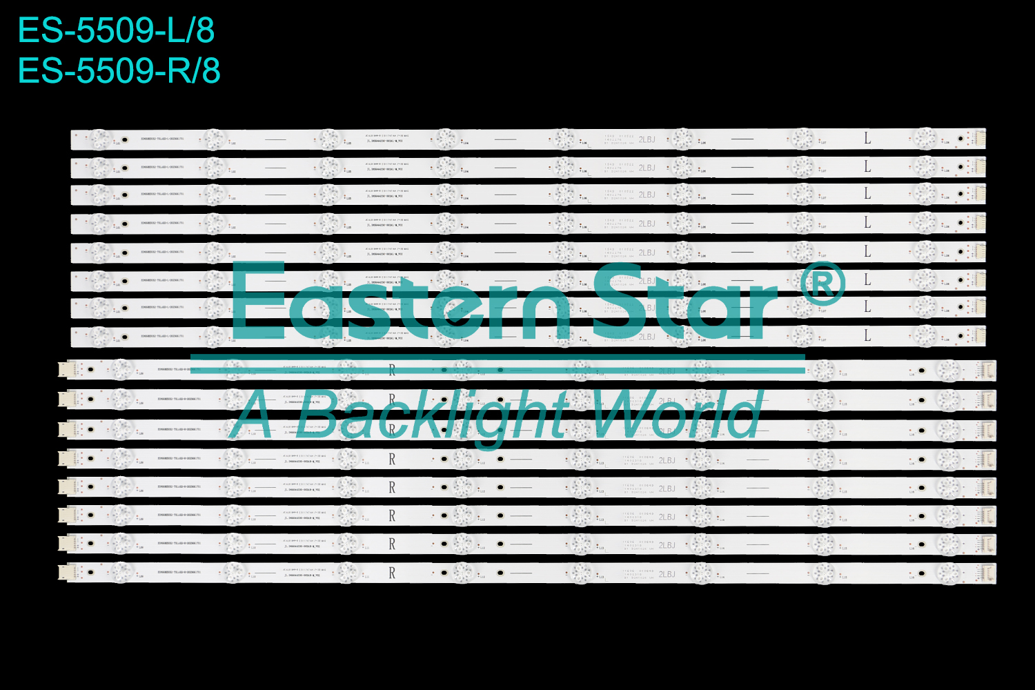 ES-5509 LED TV Backlight use for 65" Hisense L:HD650H3U52-TOLAK5+L+2023051701 JL.D65044330-003AL-M_V02 R:HD650H3U52-TOLAK5+R+2023051701 JL.D65044330-003AR-M_V02  LED BACKLIGHT STRIP(16)