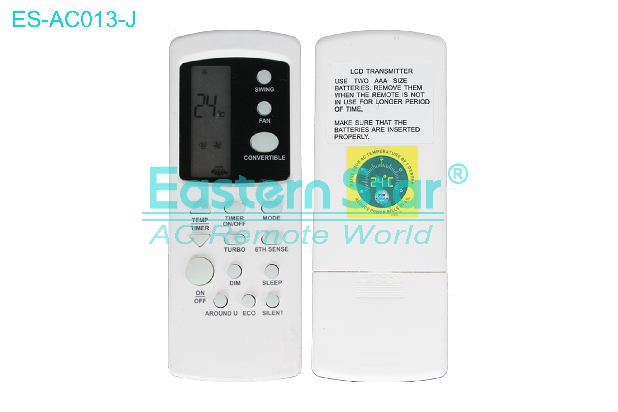ES-AC013-J High Quality China Remote AC Remote for Voltas  Air Conditioner Remote A/C 15 keys