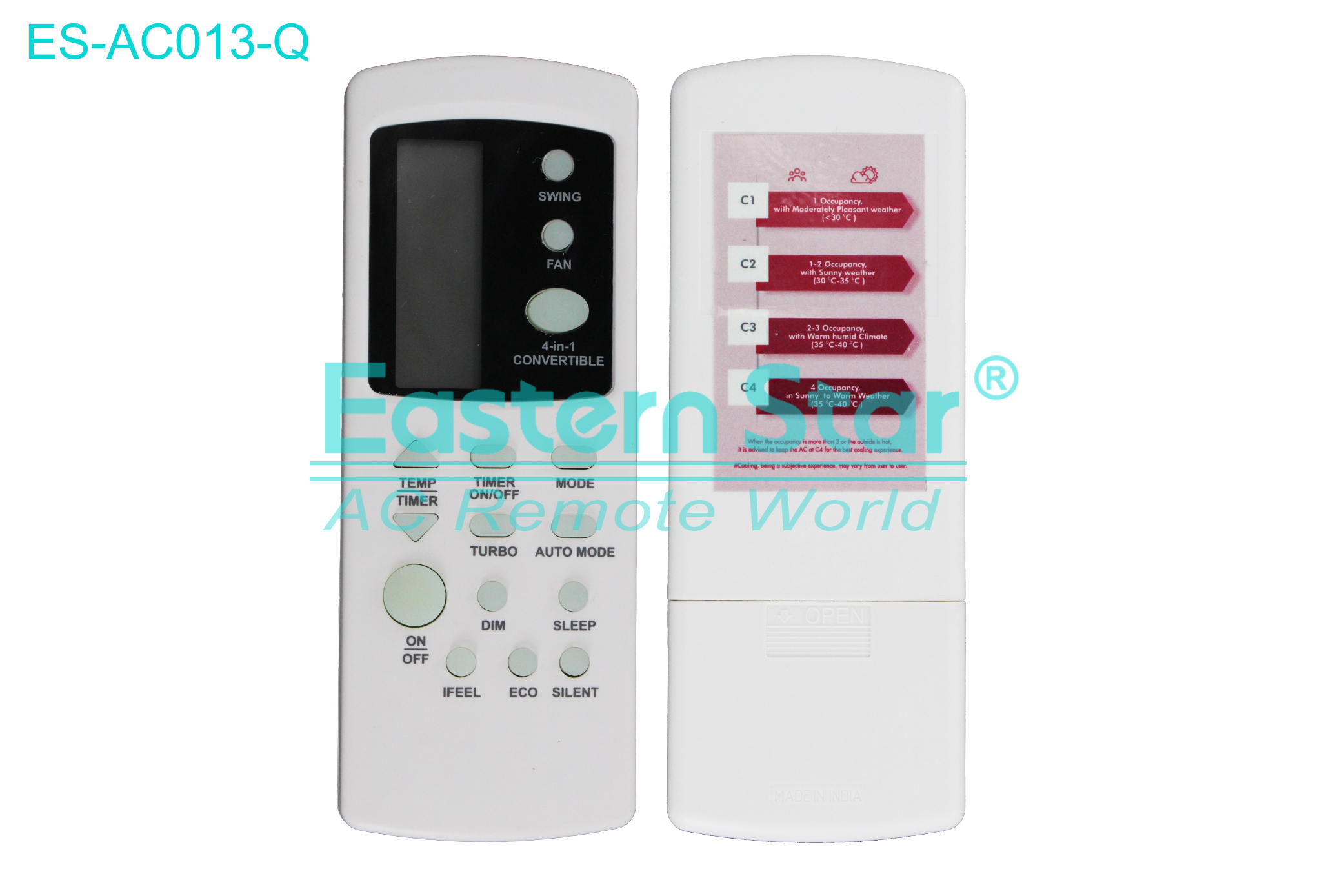 ES-AC013-Q High Quality China Remote AC Remote for Voltas  Air Conditioner Remote A/C 15 keys