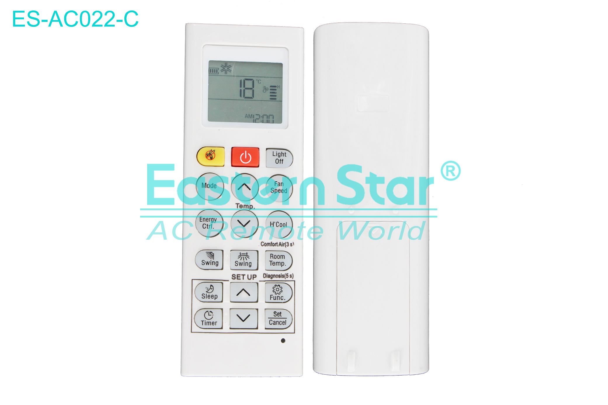 ES-AC022-C High Quality China Remote AC Remote for Lg  Air Conditioner Remote A/C 18 keys