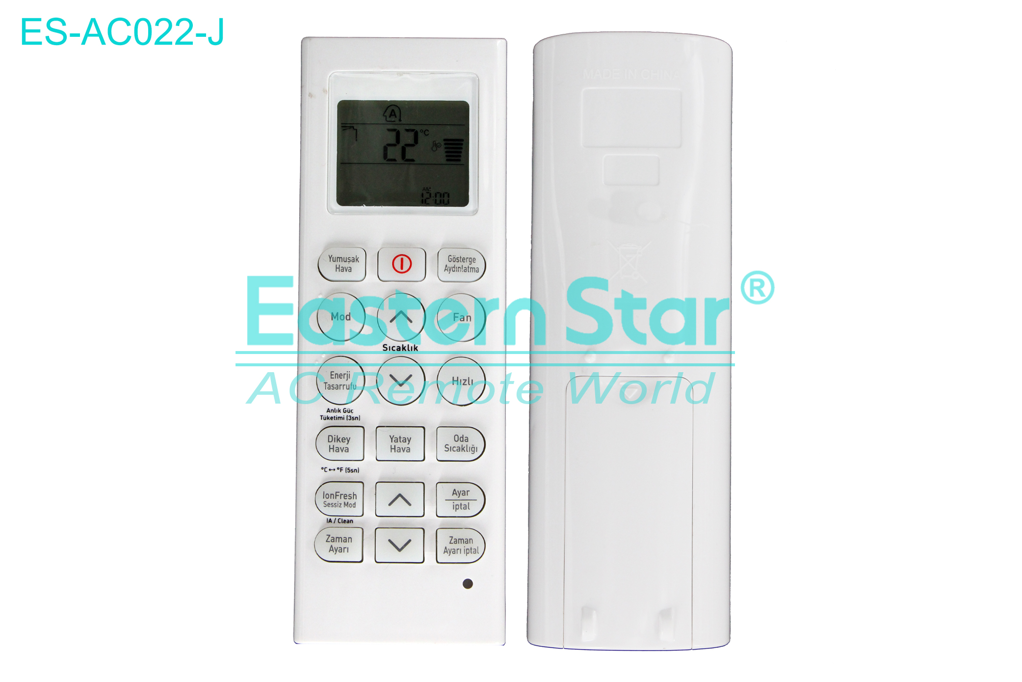 ES-AC022-J High Quality China Remote AC Remote for Lg  Air Conditioner Remote A/C 18 keys