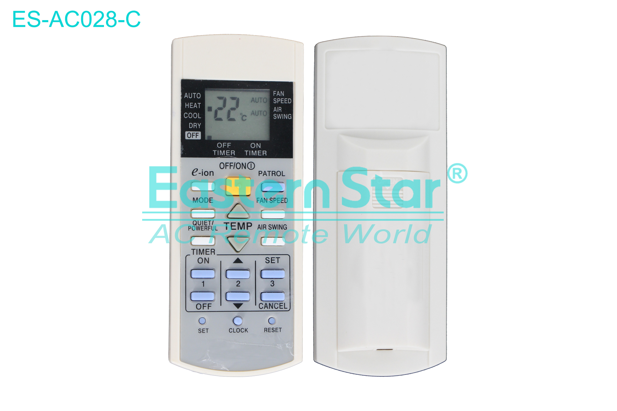 ES-AC028-C High Quality China Remote AC Remote for Panasonic Air Conditioner Remote A/C 18 keys