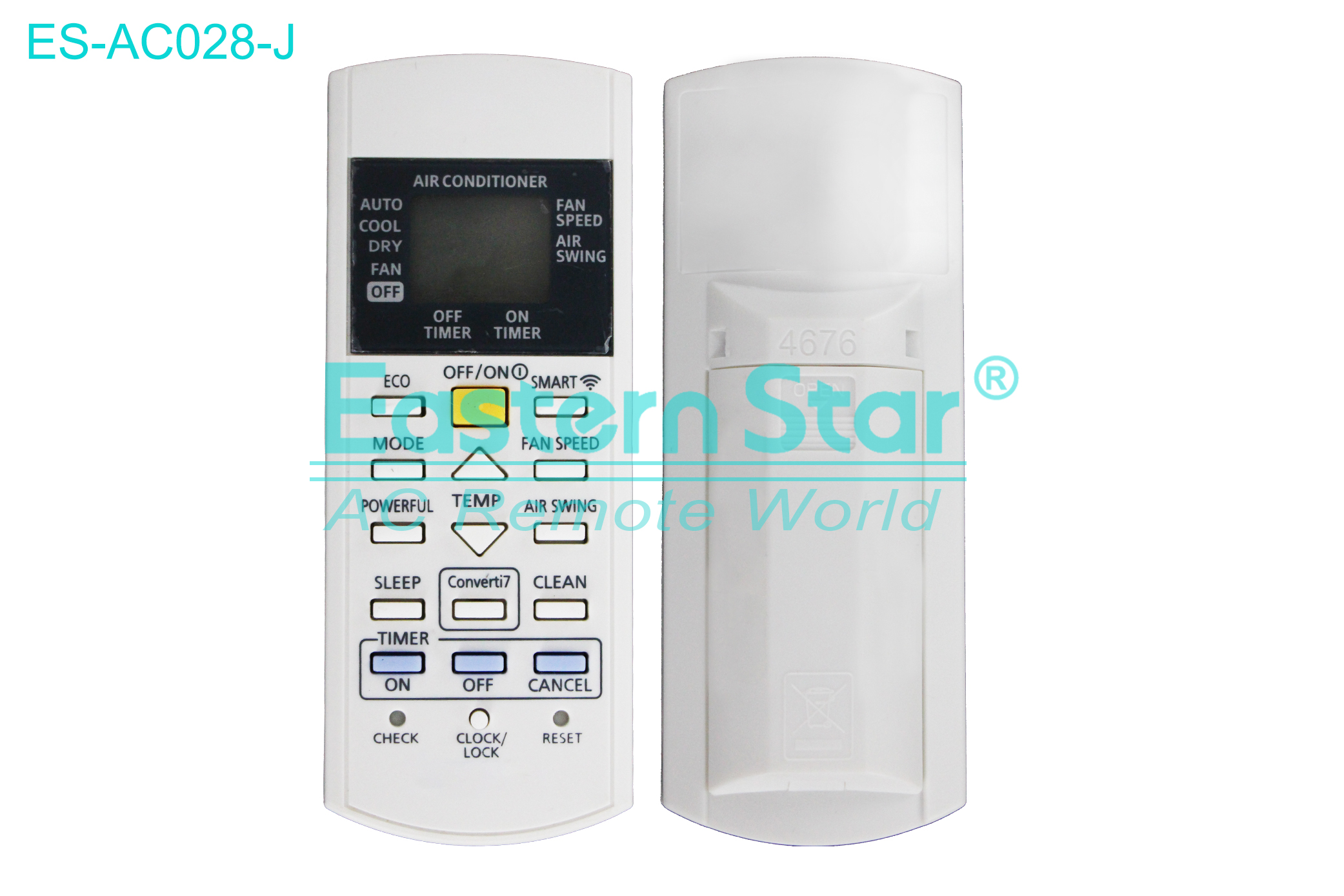 ES-AC028-J High Quality China Remote AC Remote for Panasonic Air Conditioner Remote A/C 18 keys