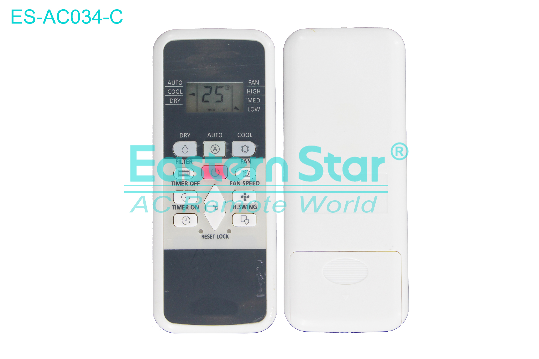 ES-AC034-C High Quality China Remote AC Remote for Mitsubishi Air Conditioner Remote A/C 14 keys
