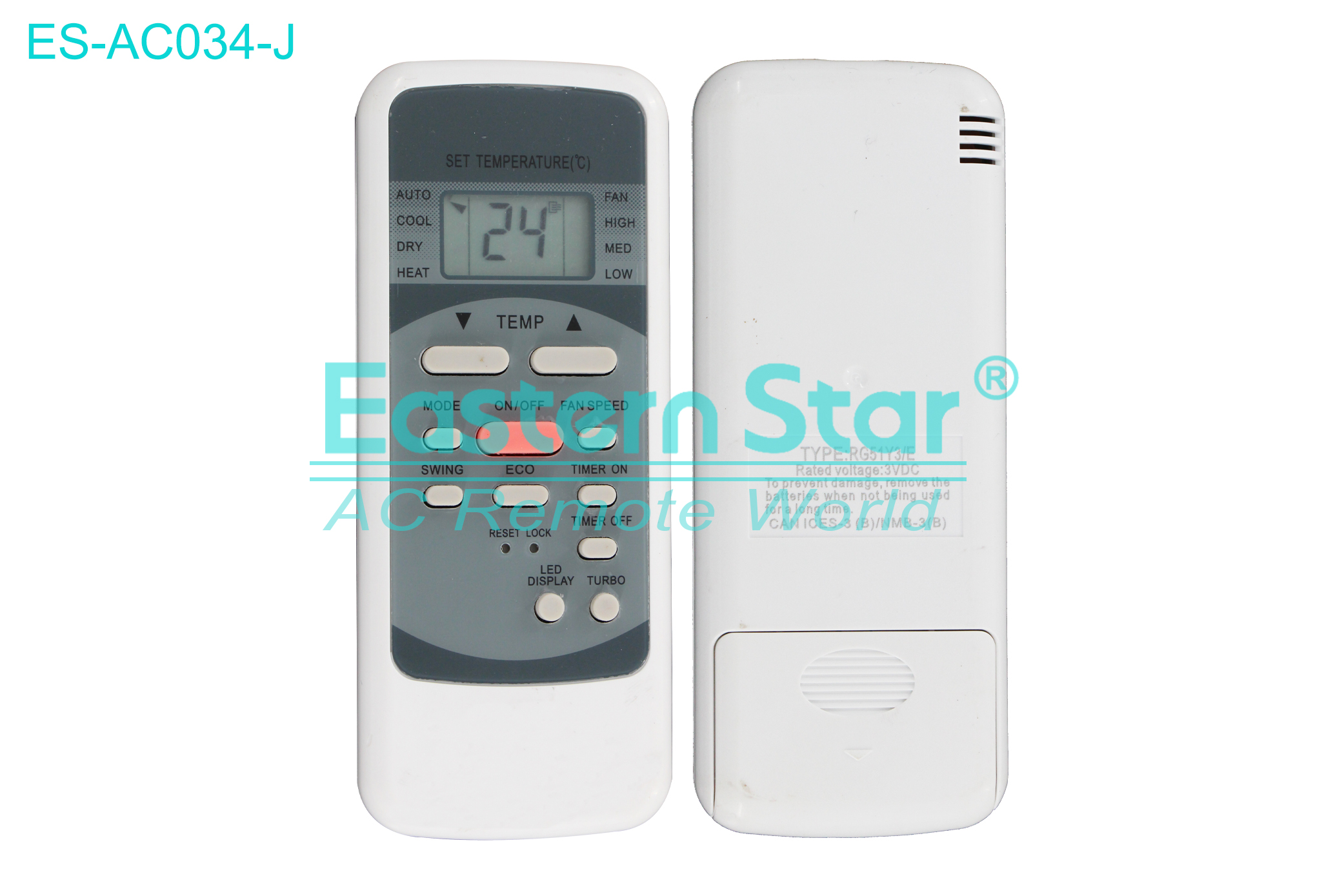 ES-AC034-J High Quality China Remote AC Remote for Onida Air Conditioner Remote A/C 13 keys