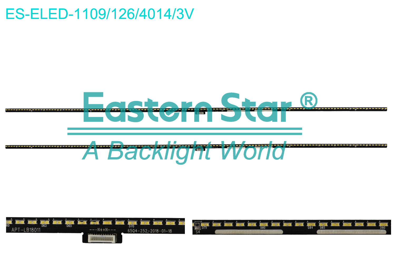 ES-ELED-1109 ELED/EDGE TV backlight use for 65''  65Q4-252-2018-01-18 APT-LB18011  LED BACKLIGHT STRIP(2)