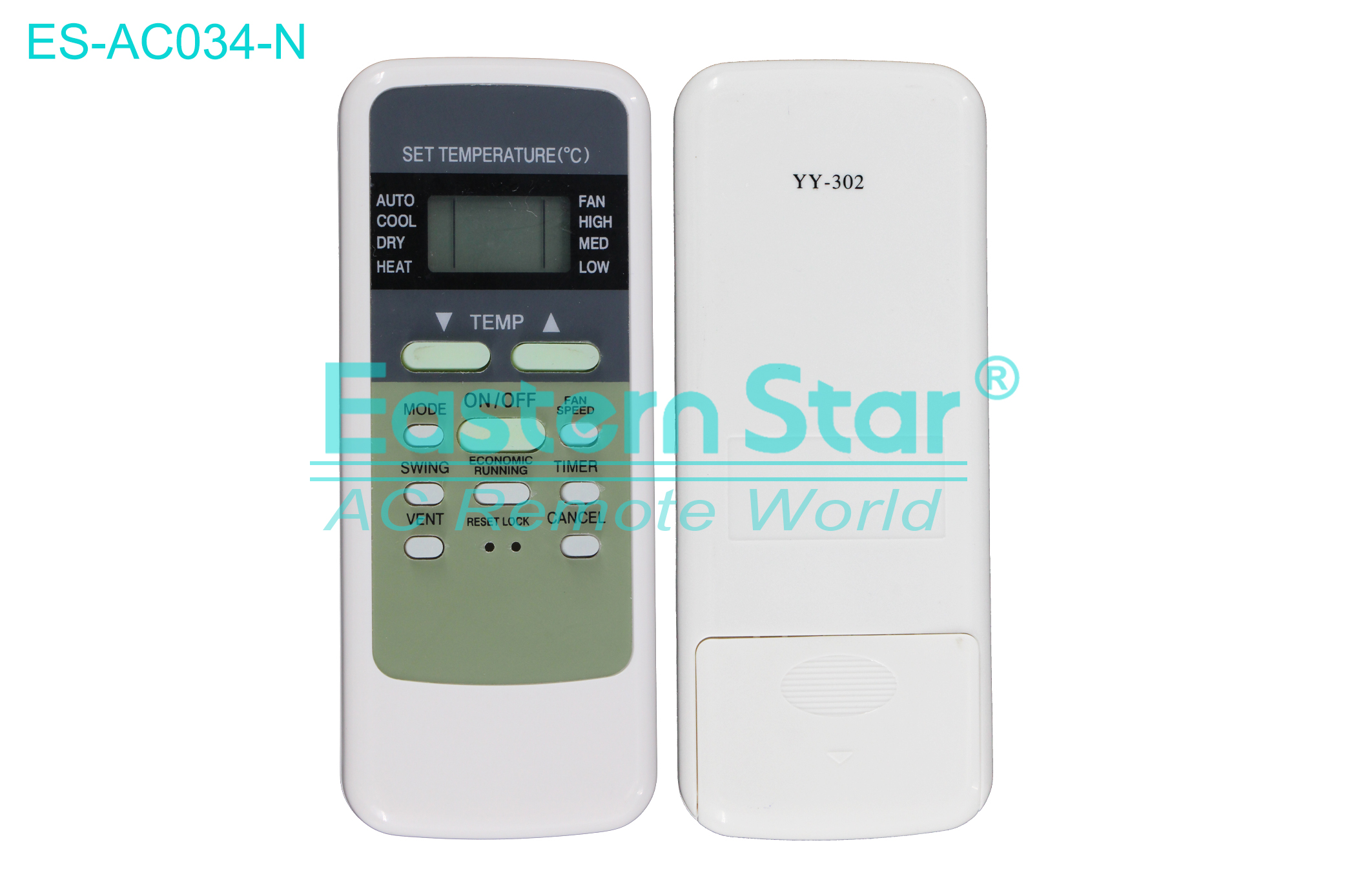 ES-AC034-N High Quality China Remote AC Remote for Midea Air Conditioner Remote A/C 12 keys