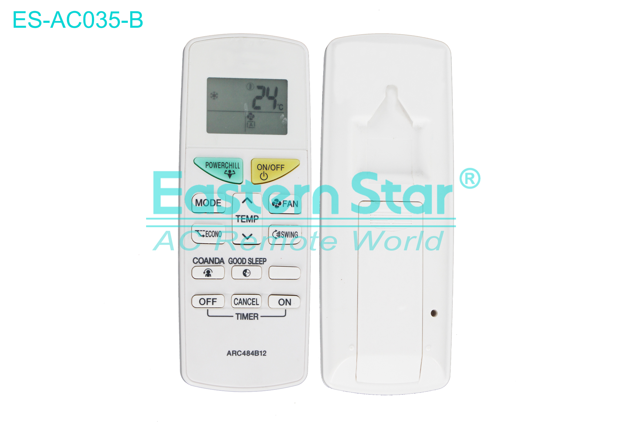 ES-AC035-B High Quality China Remote AC Remote for Daikin Air Conditioner Remote A/C 14 keys