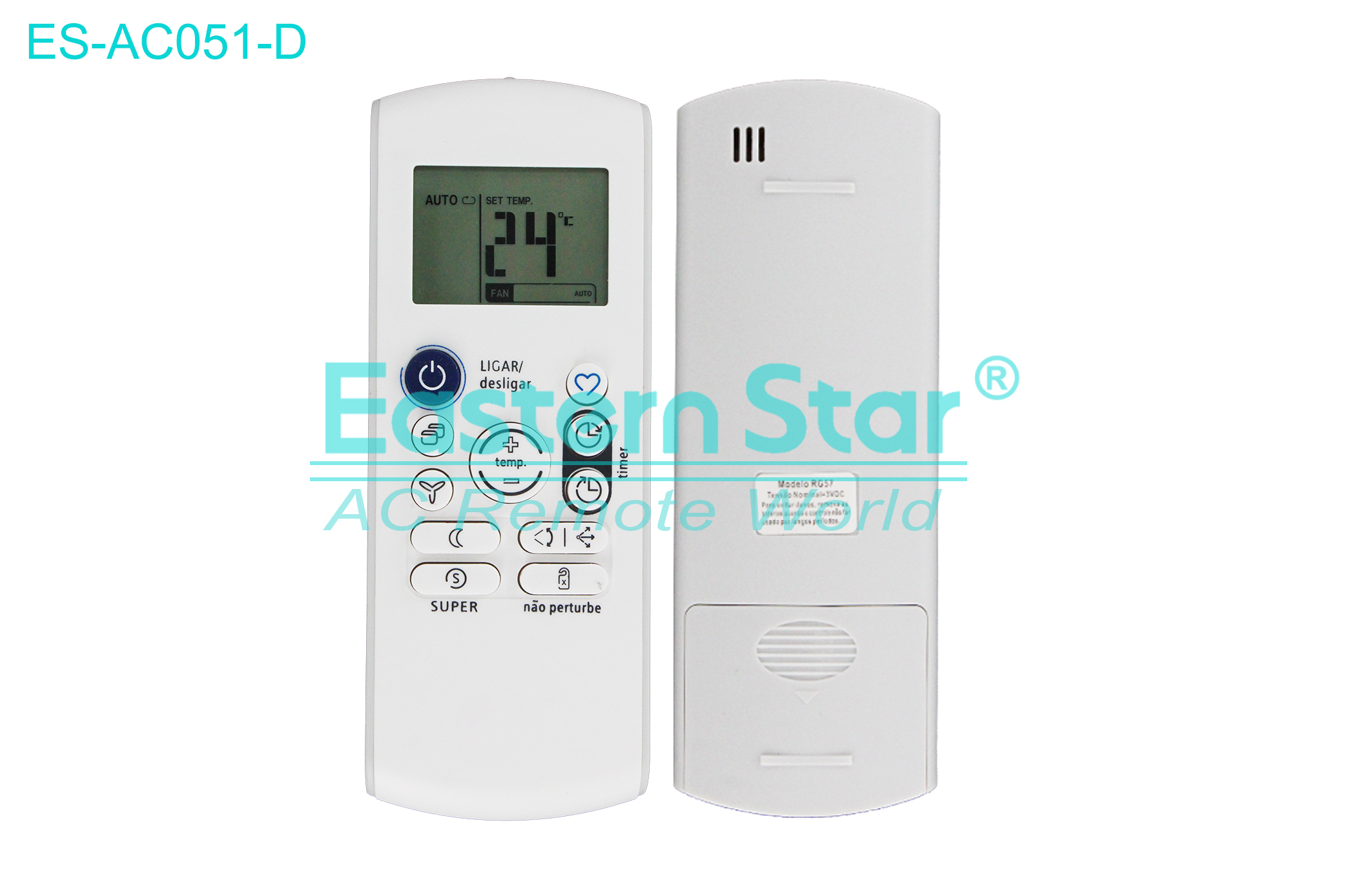 ES-AC051-D High Quality China Remote AC Remote for Midea Air Conditioner Remote A/C 13 keys