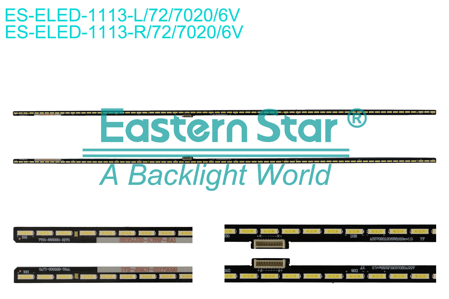 ES-ELED-1113 ELED/EDGE TV backlight use for 55'' Skyworth 55G720S 55G7200 L:7710-655000-L170 CRH-A5570201206L616Rev1.0 YF 8835JJ22-1C88F-EA1 R:7710-655000-R170 CRH-A5570201206R616Rev1.0 YF 8835JJ22-1C88F-EA1 LED BACKLIGHT STRIP(2)