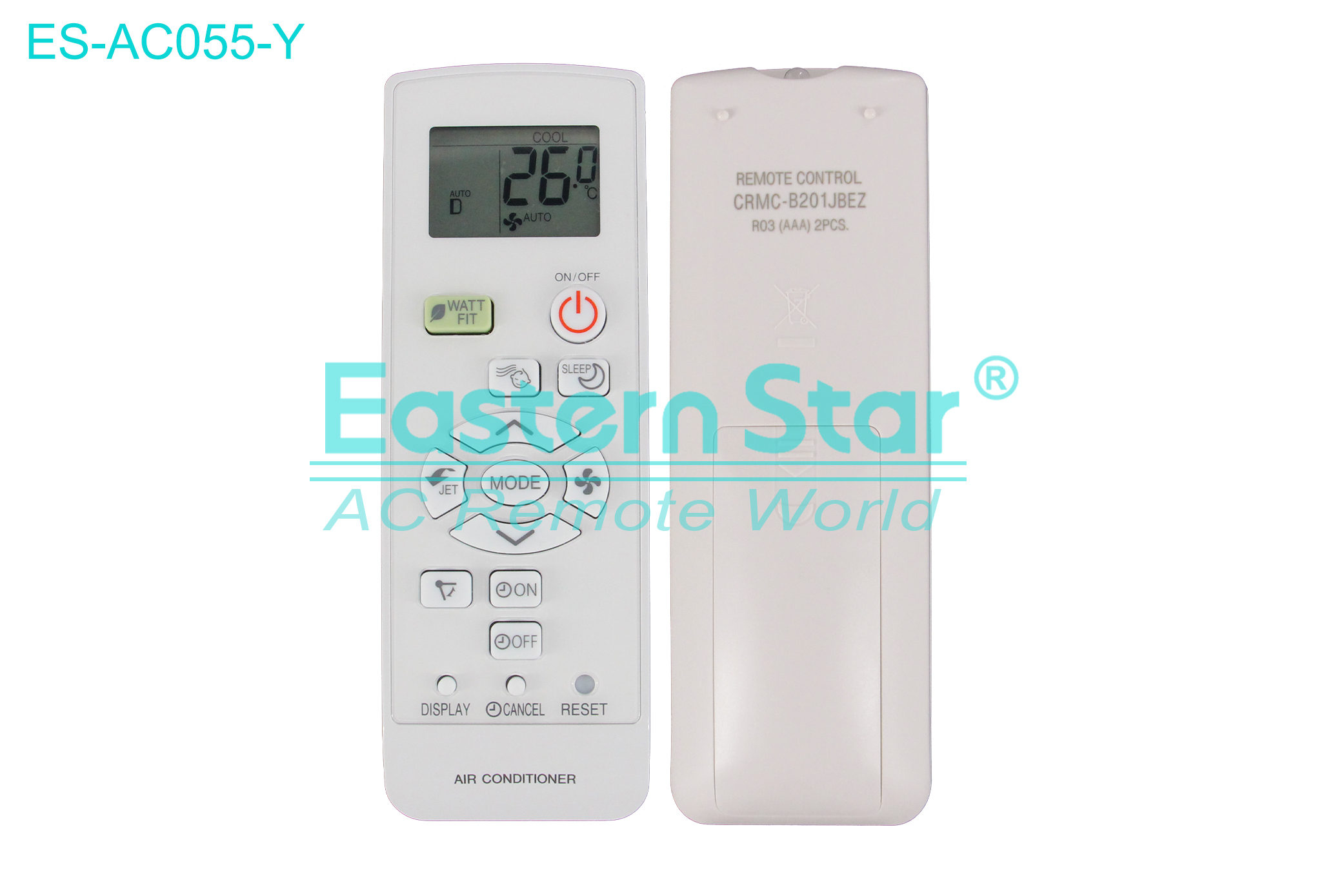 ES-AC055-Y High Quality China Remote AC Remote for Sharp Air Conditioner Remote A/C 15 keys
