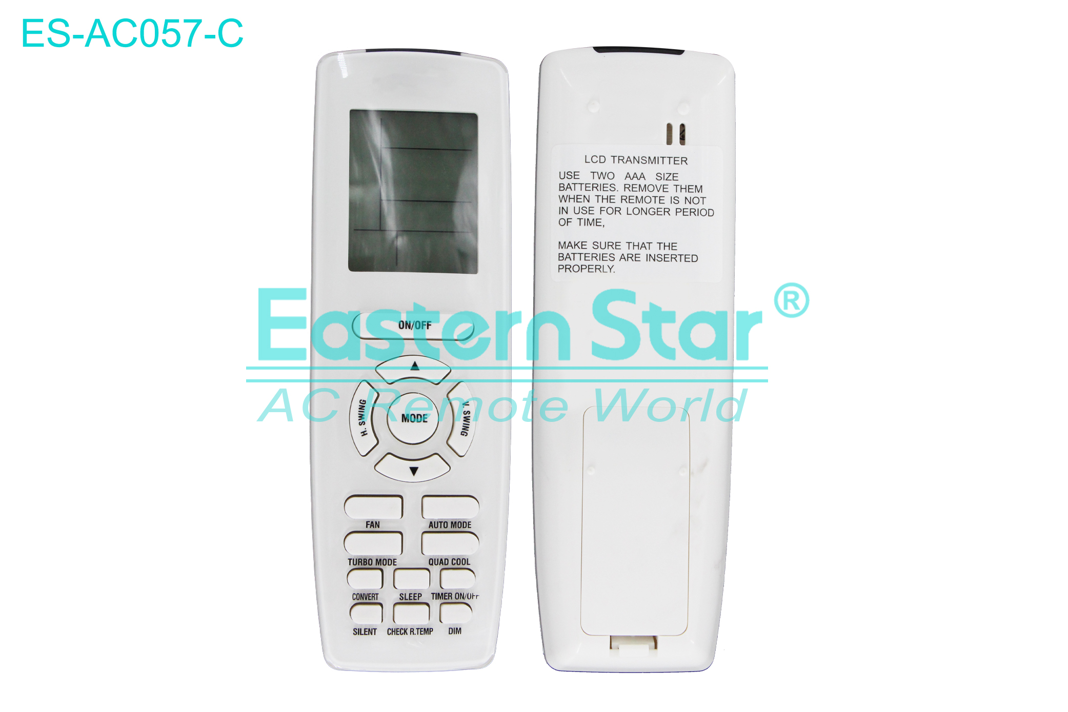 ES-AC057-C High Quality China Remote AC Remote for Gree Air Conditioner Remote A/C 16 keys