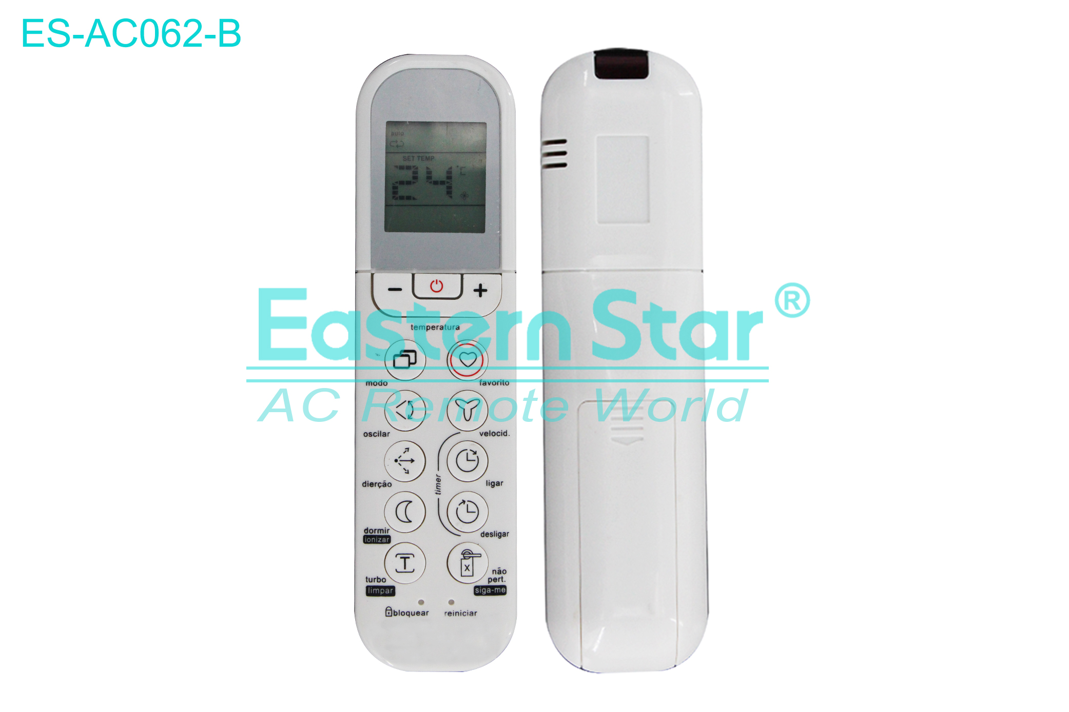 ES-AC062-B High Quality China Remote AC Remote for Midea Air Conditioner Remote A/C 16 keys