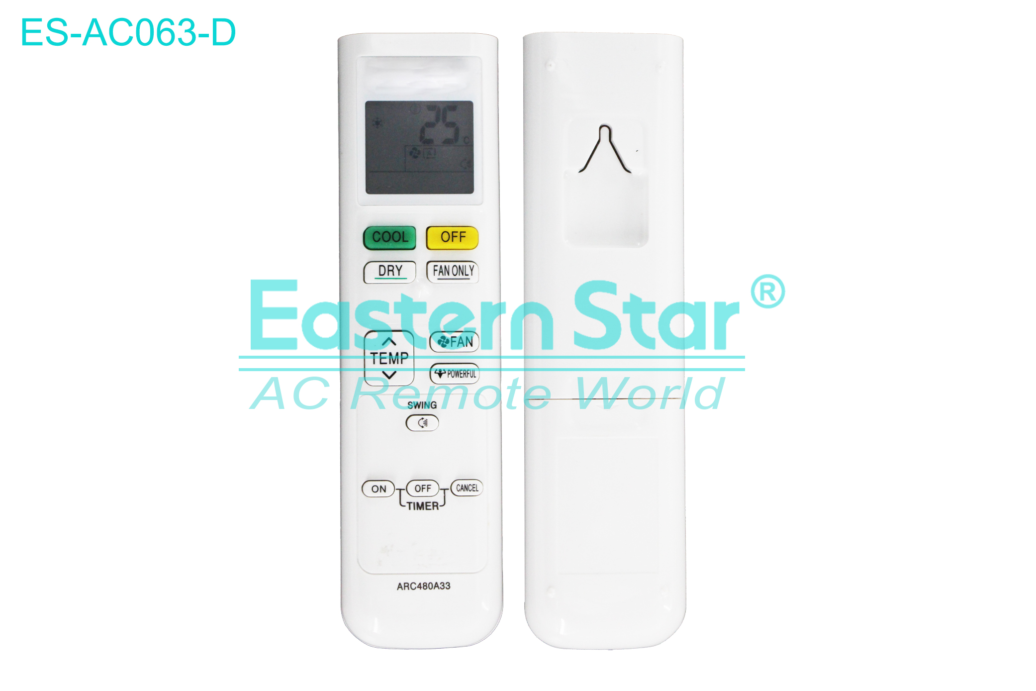 ES-AC063-D High Quality China Remote AC Remote for Daikin Air Conditioner Remote A/C 12 keys