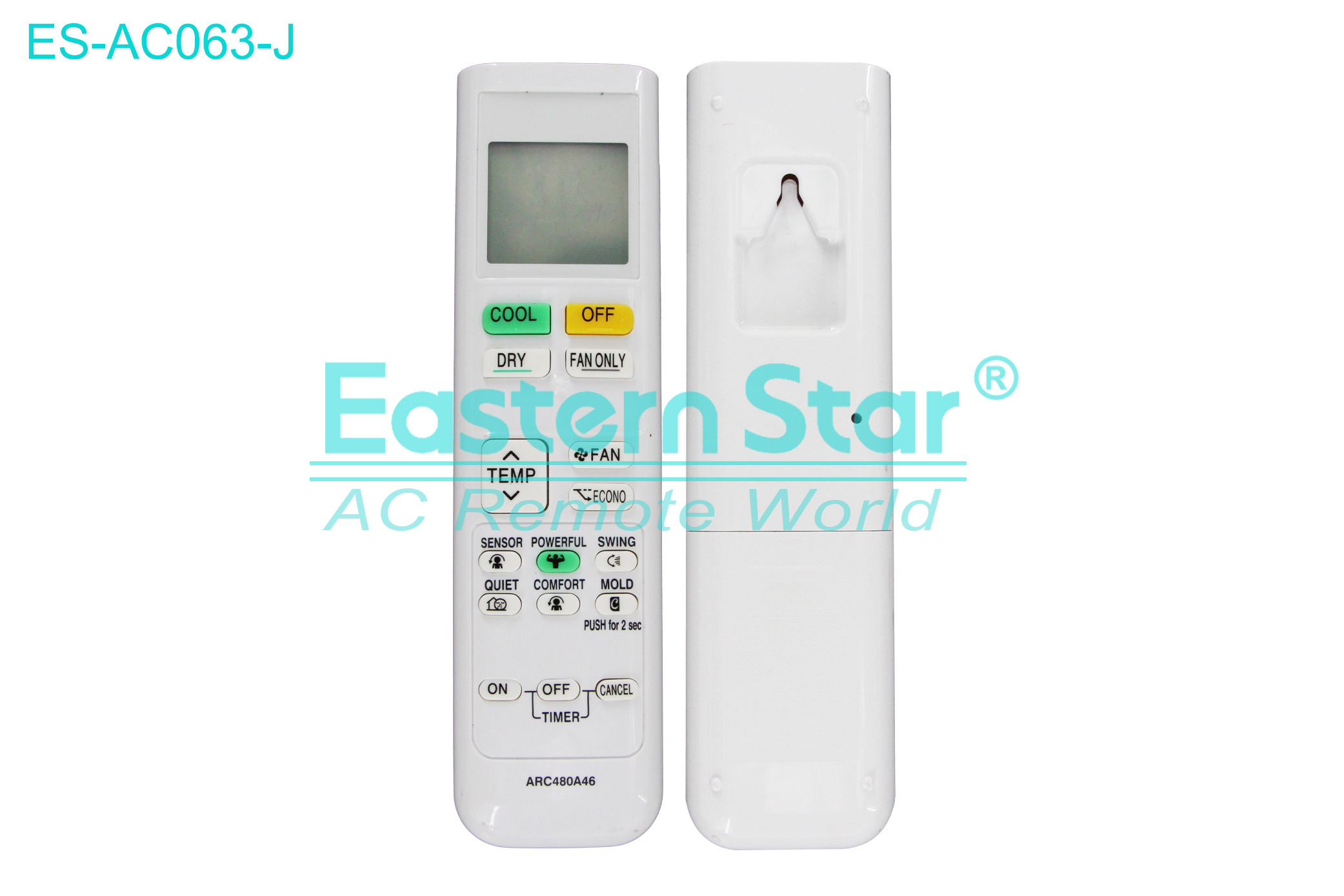 ES-AC063-J High Quality China Remote AC Remote for Daikin Air Conditioner Remote A/C 17 keys