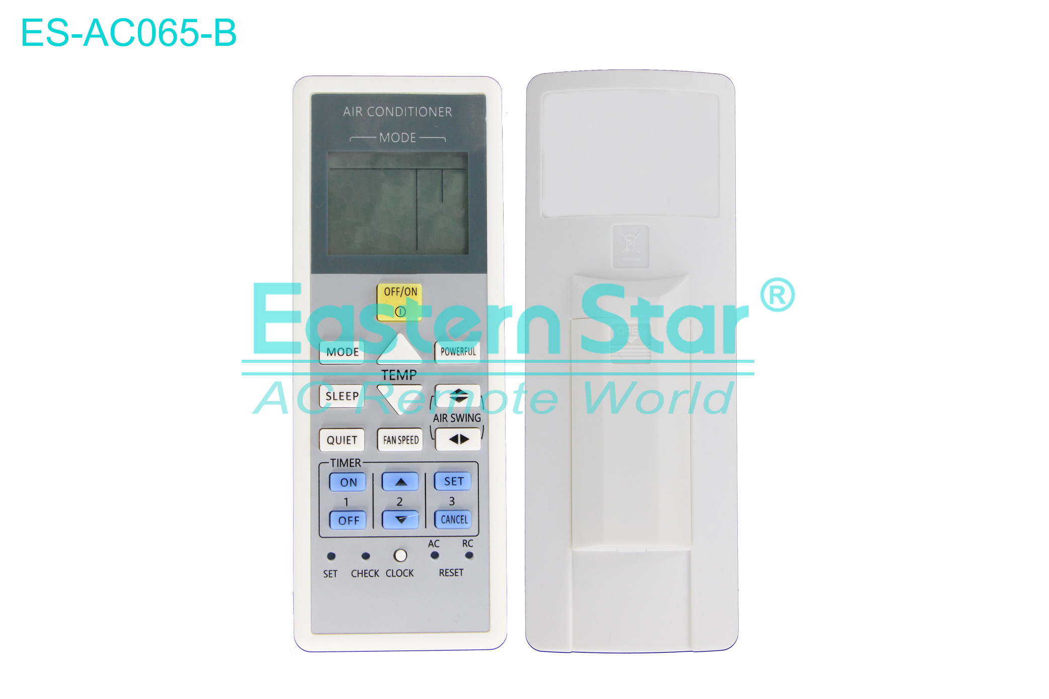 ES-AC065-B High Quality China Remote AC Remote for Panasonic Air Conditioner Remote A/C 21 keys