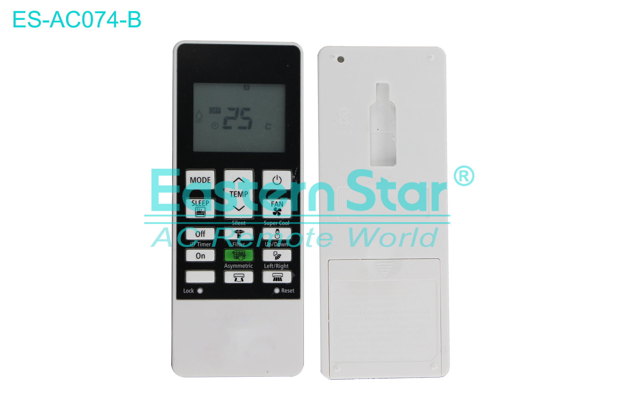 ES-AC074-B High Quality China Remote AC Remote for Hitachi Air Conditioner Remote A/C 17 keys