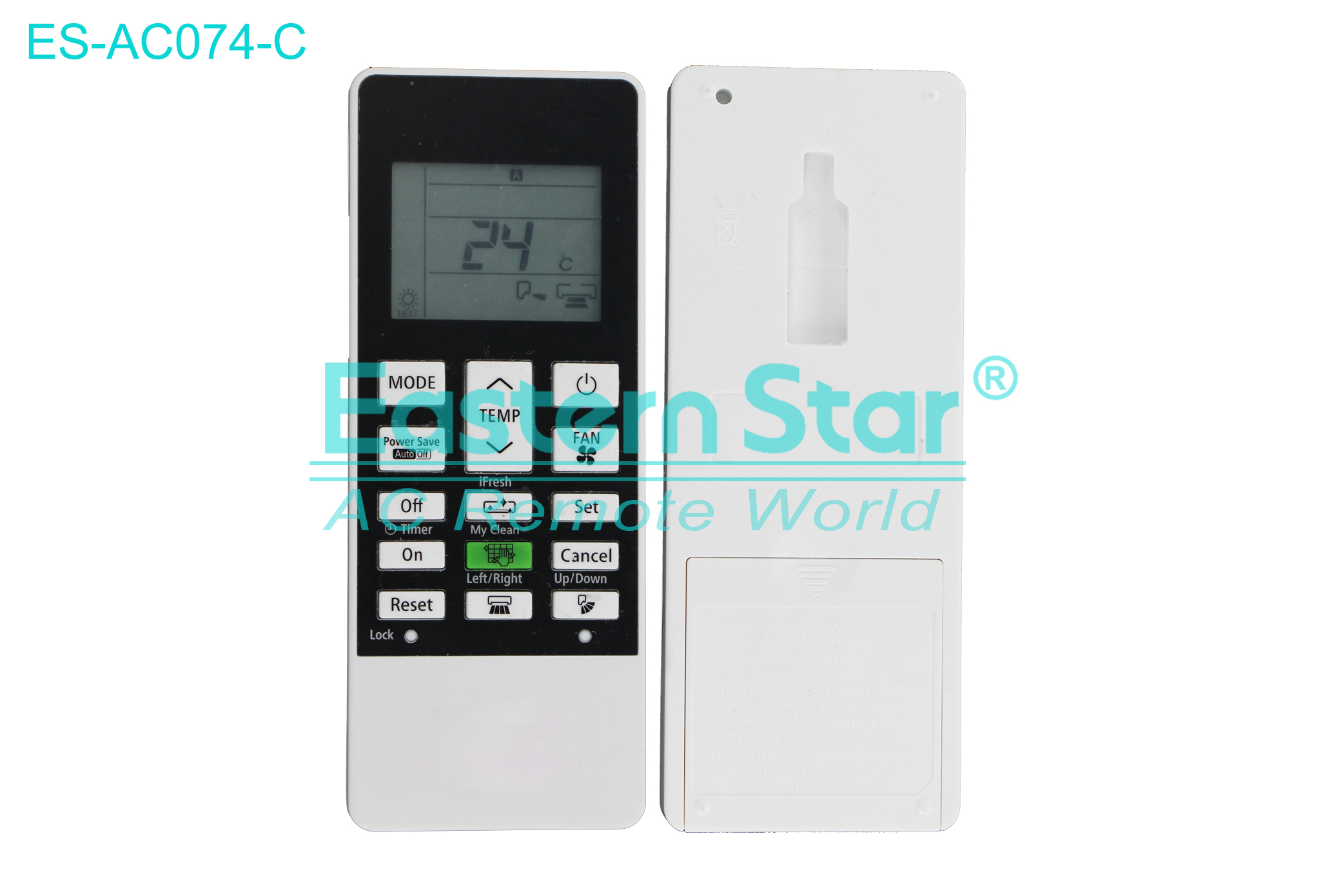 ES-AC074-C High Quality China Remote AC Remote for Hitachi Air Conditioner Remote A/C 17 keys