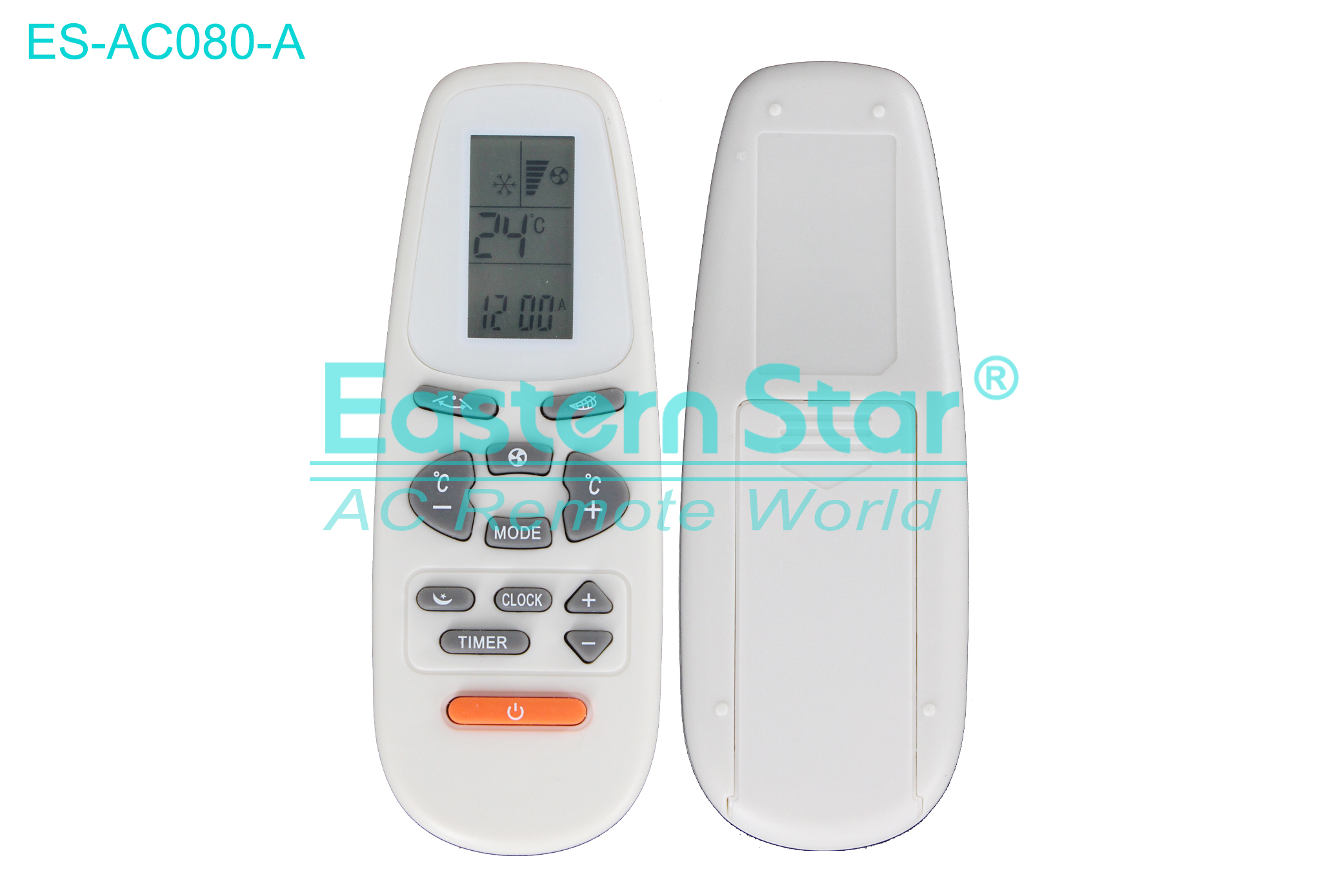 ES-AC080-A High Quality China Remote AC Remote for Aux Air Conditioner Remote A/C 12 keys