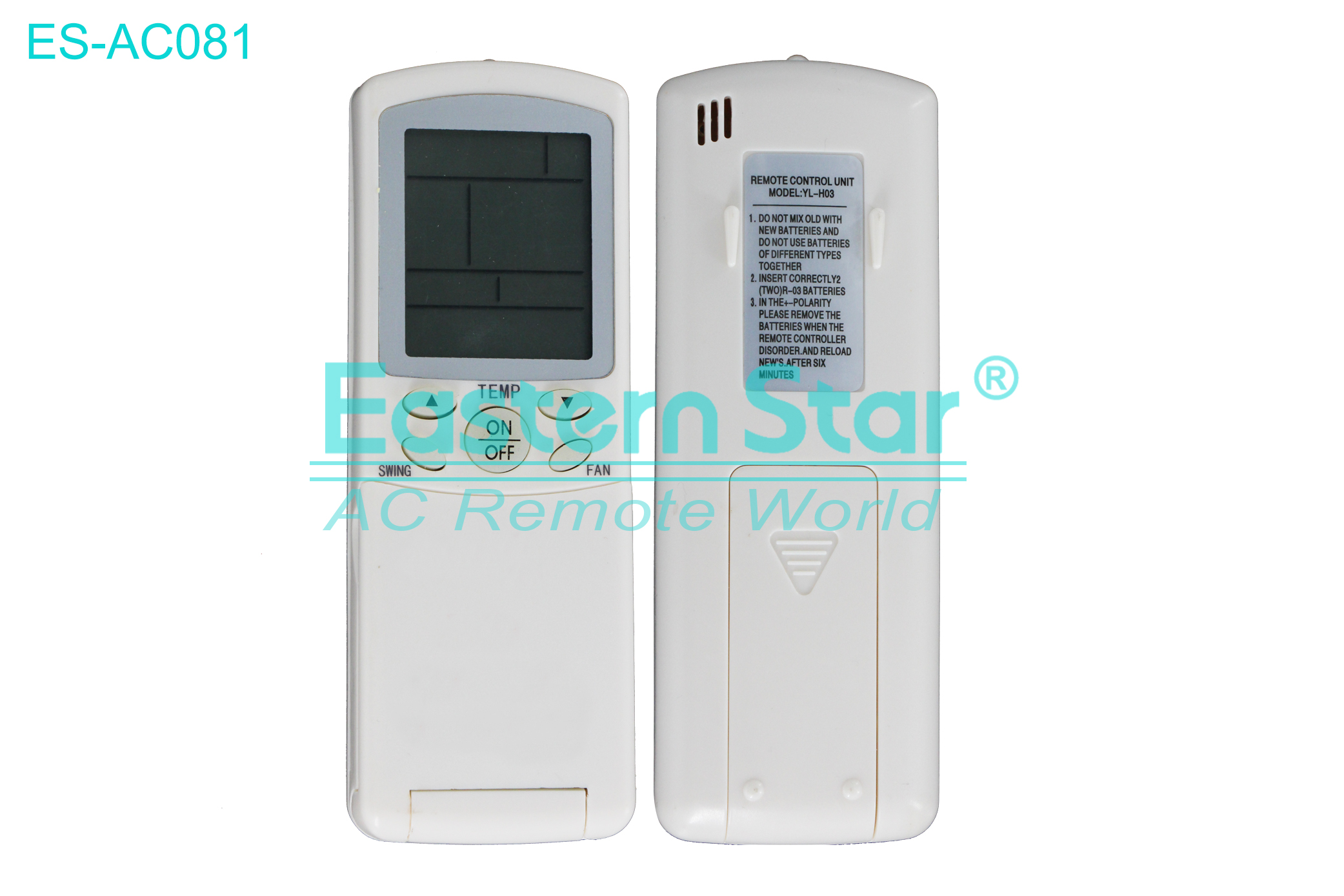 ES-AC081 High Quality China Remote AC Remote for Haier Air Conditioner Remote A/C 15 keys