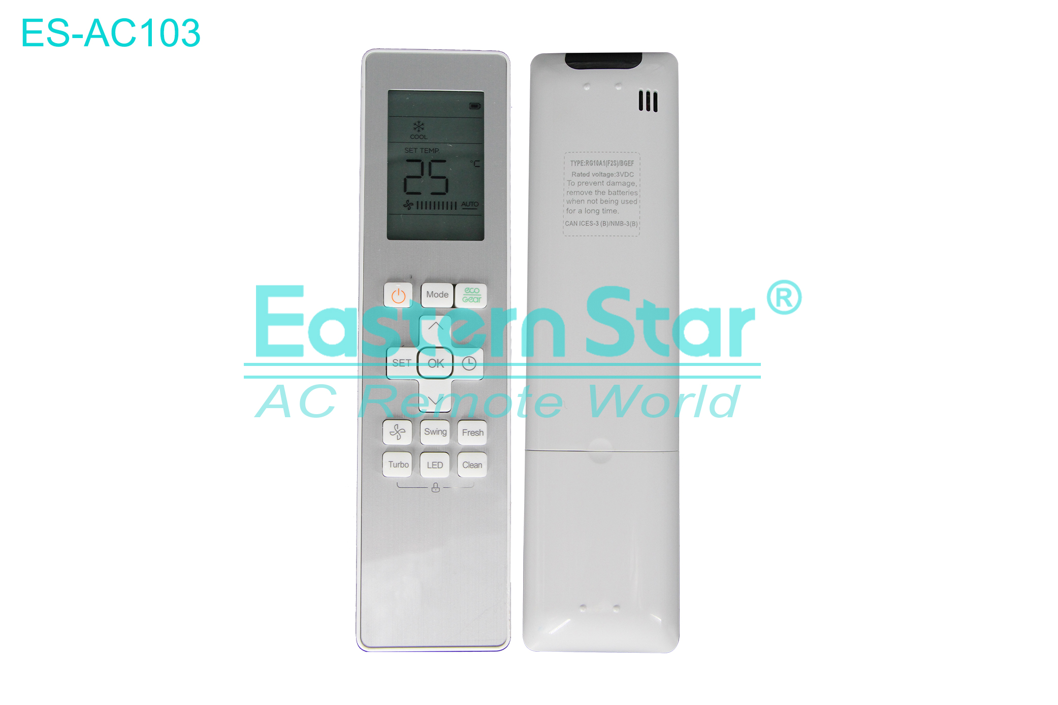 ES-AC103 High Quality China Remote AC Remote for Midea Air Conditioner Remote A/C 14 keys