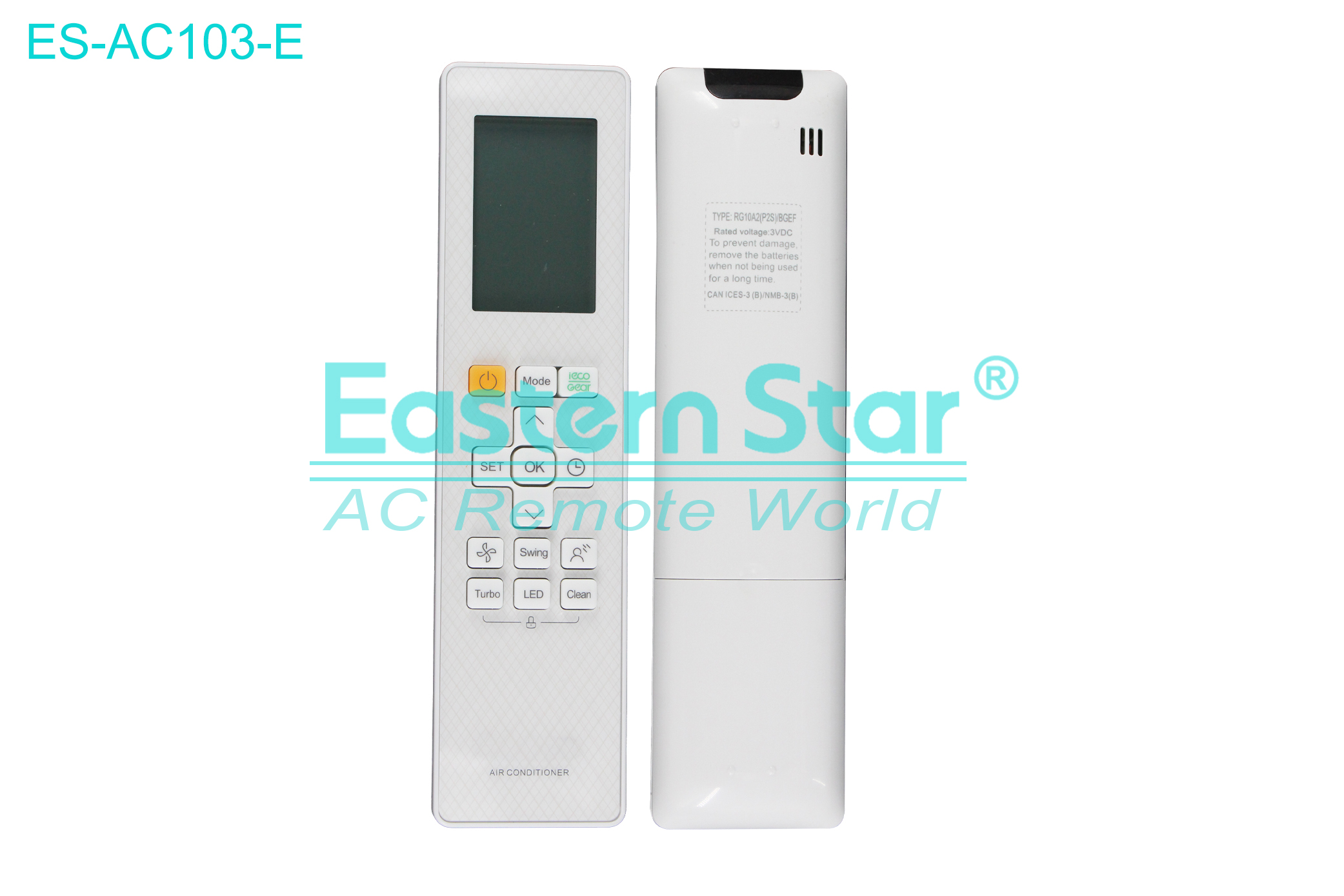 ES-AC103-E High Quality China Remote AC Remote for Panasonic Air Conditioner Remote A/C 14 keys