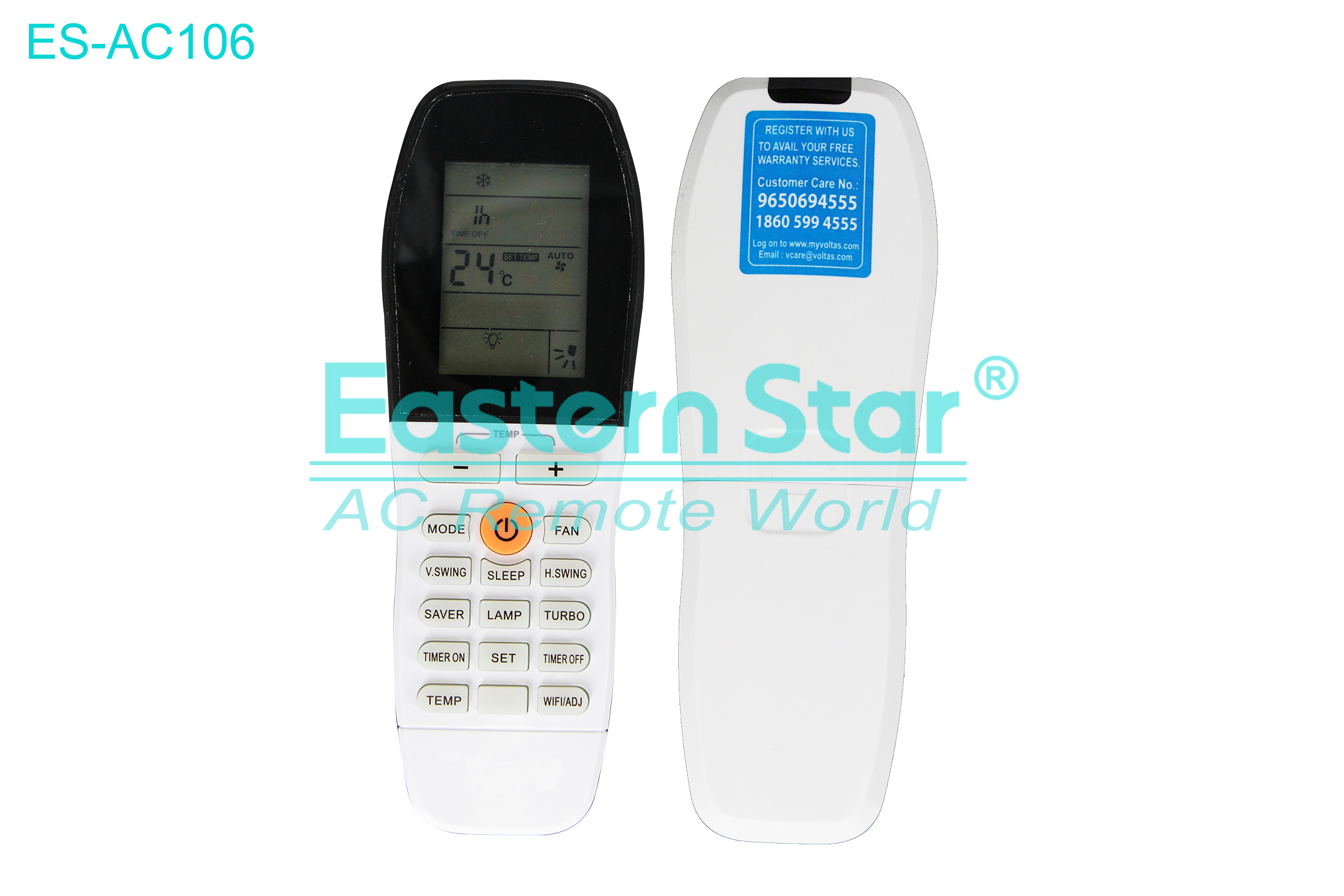 ES-AC106 High Quality China Remote AC Remote for Voltas Air Conditioner Remote A/C 17 keys