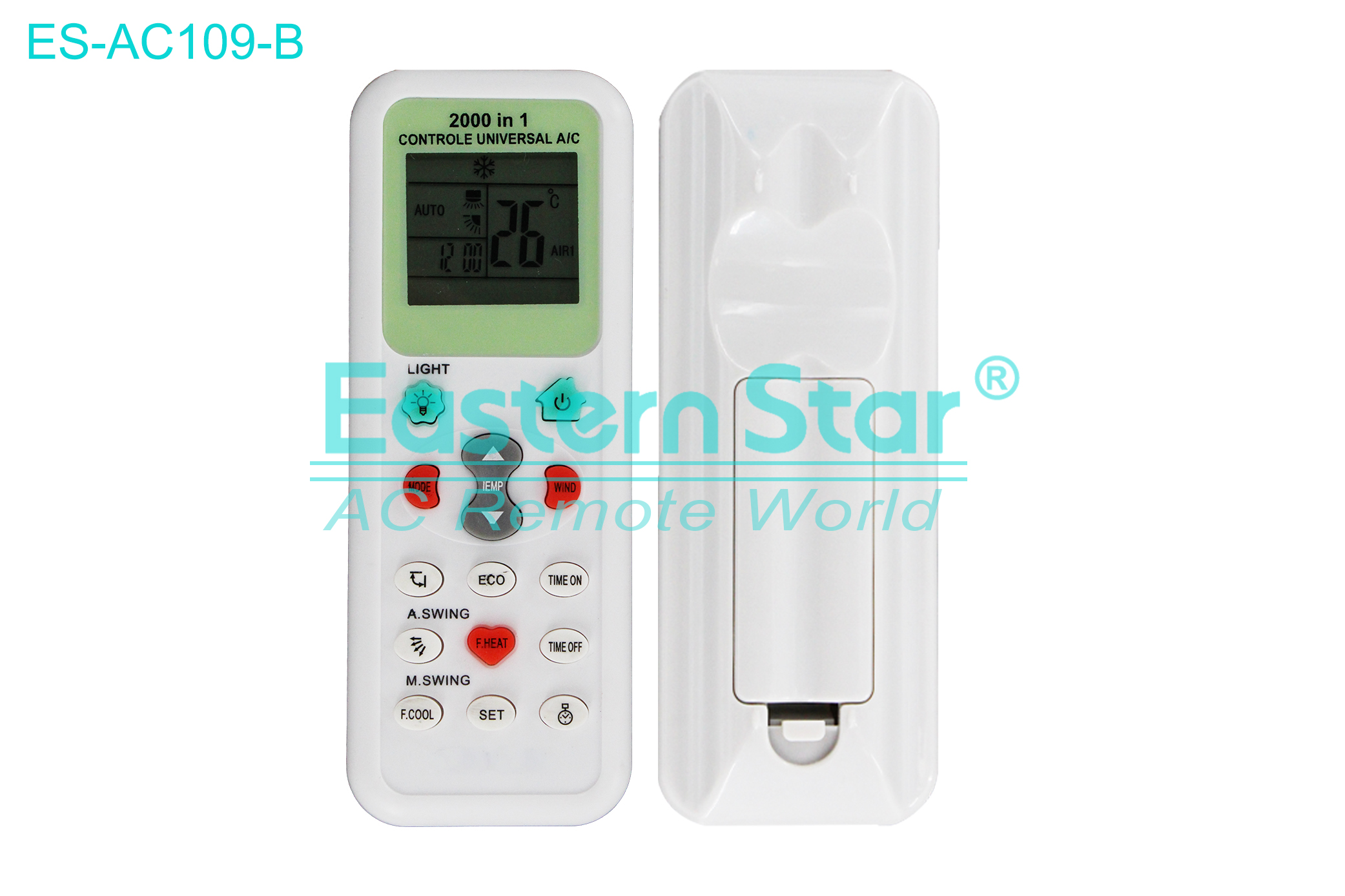 ES-AC109-B High Quality China Remote AC Remote for Universal Air Conditioner Remote A/C 15 keys