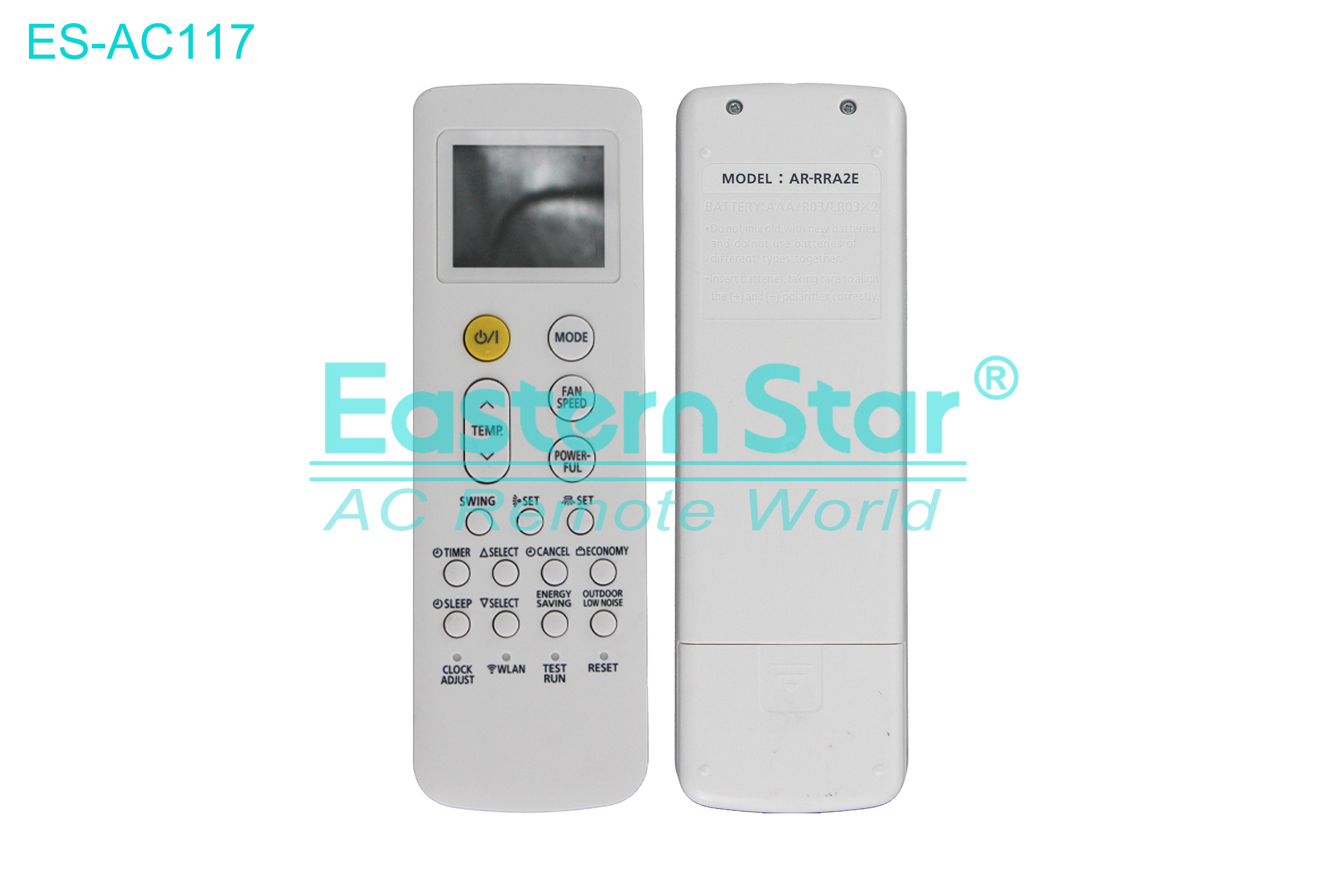 ES-AC117 High Quality China Remote AC Remote for O General Air Conditioner Remote A/C 21 keys