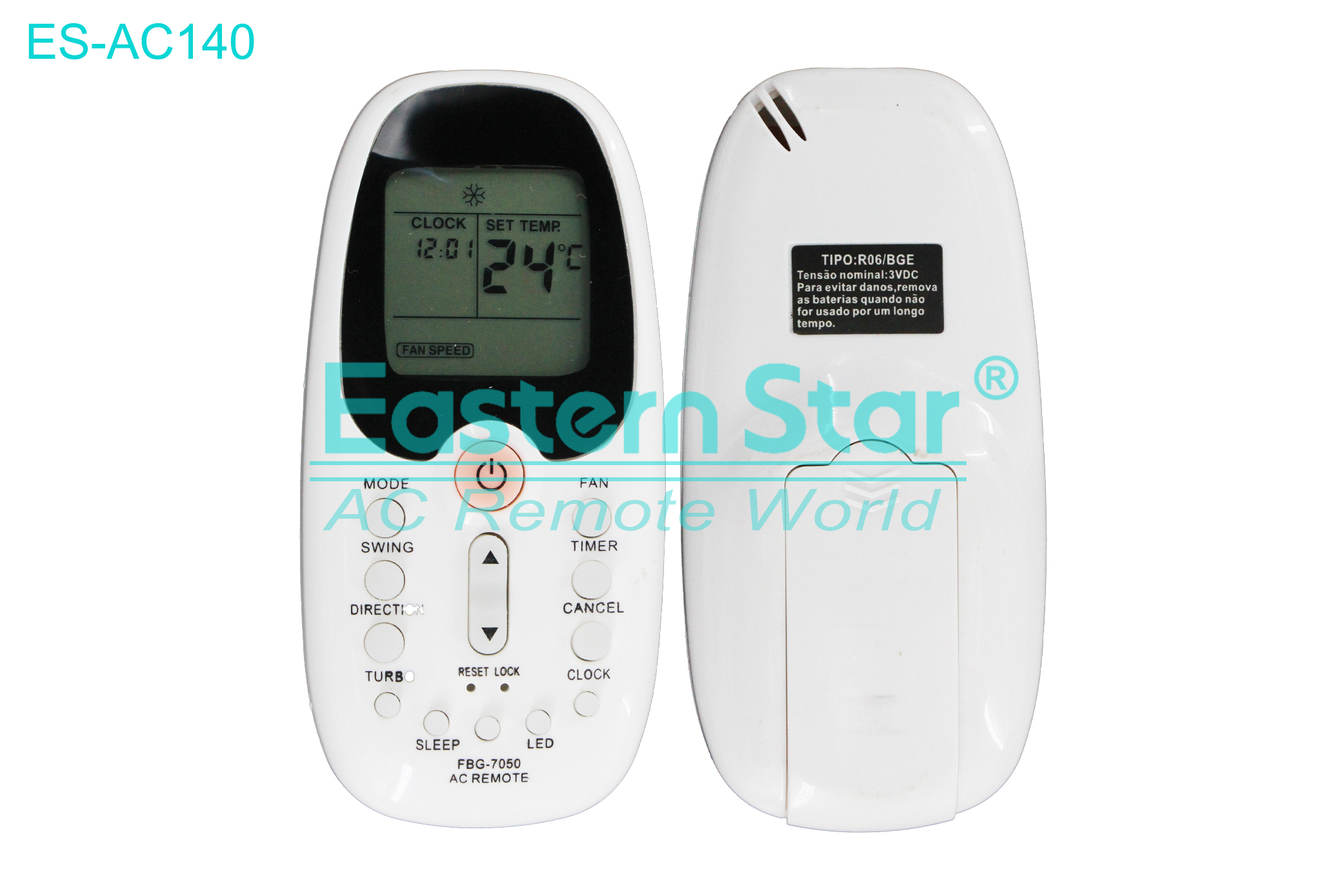 ES-AC140 High Quality China Remote AC Remote for Midea Air Conditioner Remote A/C 16 keys