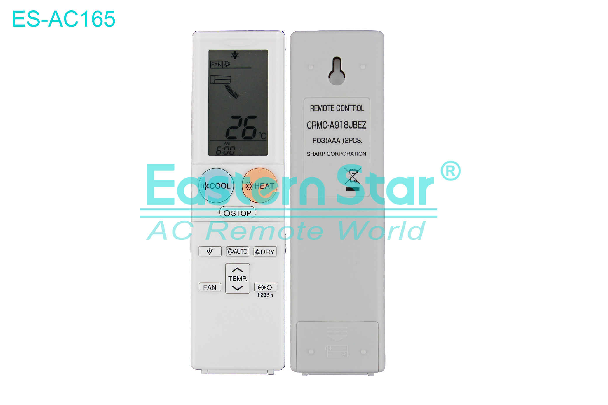 ES-AC165 High Quality China Remote AC Remote for Sharp Air Conditioner Remote A/C 26 keys