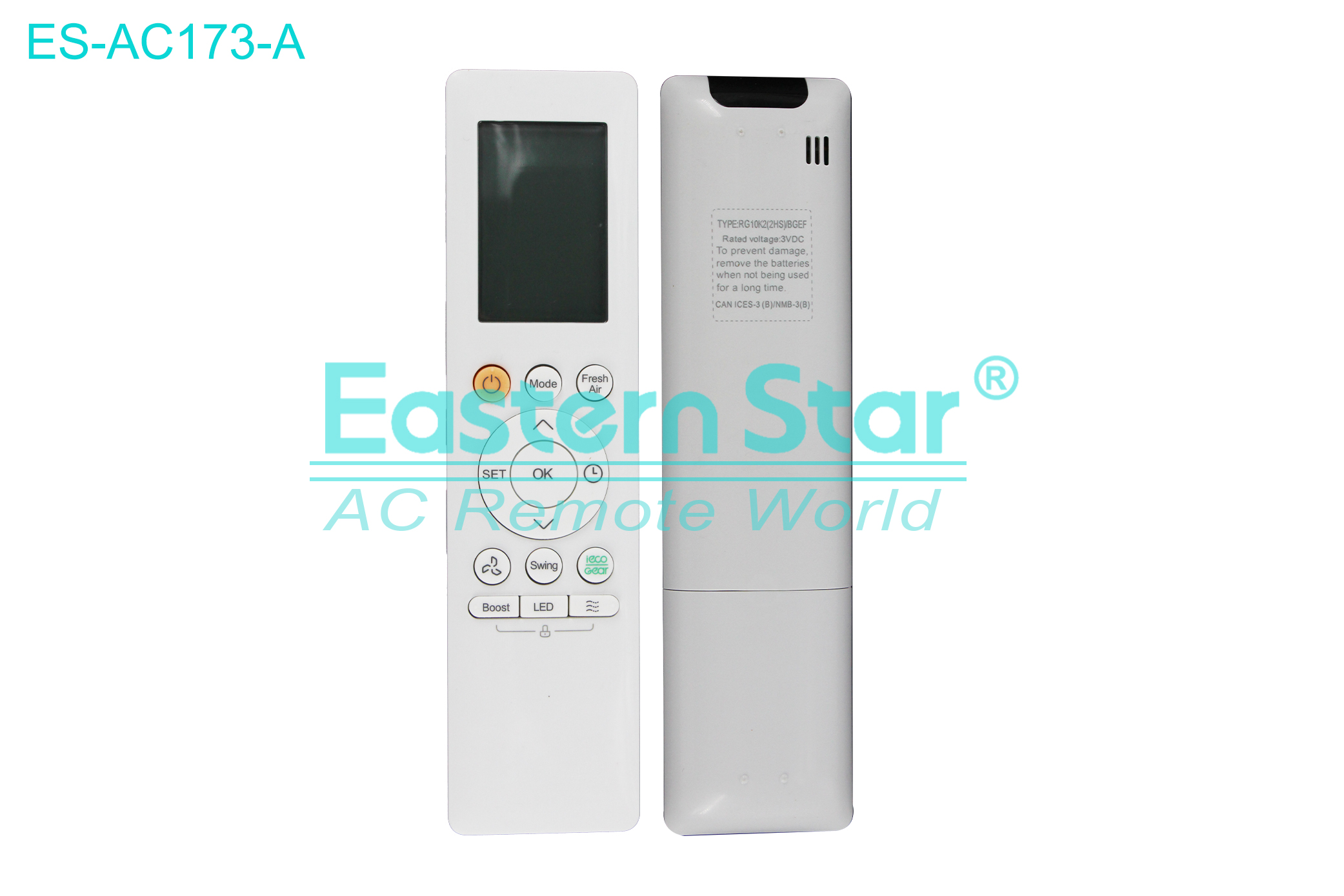 ES-AC173-A High Quality China Remote AC Remote for Midea Air Conditioner Remote A/C 14 keys