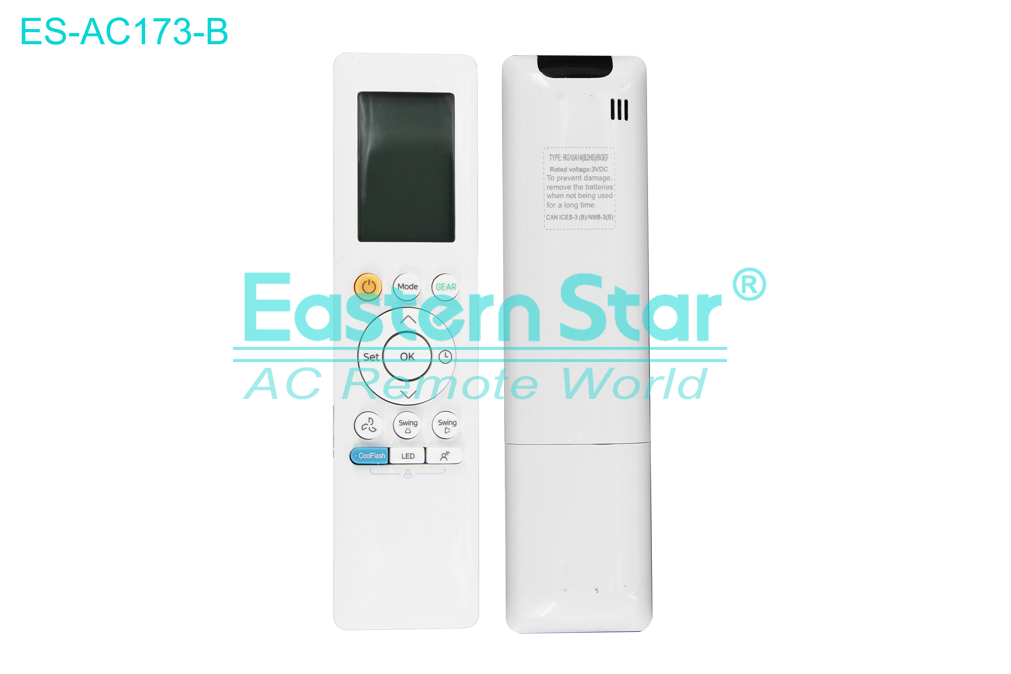 ES-AC173-B High Quality China Remote AC Remote for Midea Air Conditioner Remote A/C 14 keys