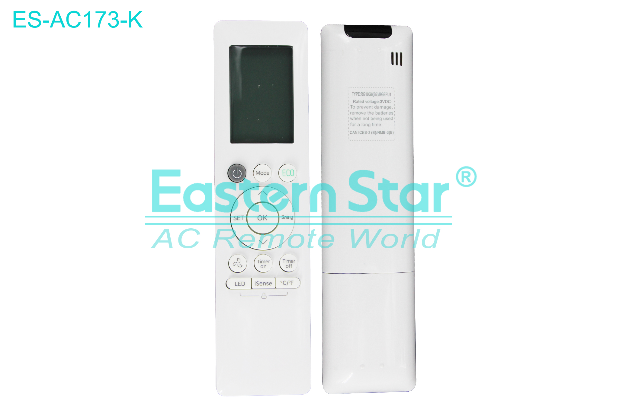 ES-AC173-K High Quality China Remote AC Remote for Midea Air Conditioner Remote A/C 14 keys