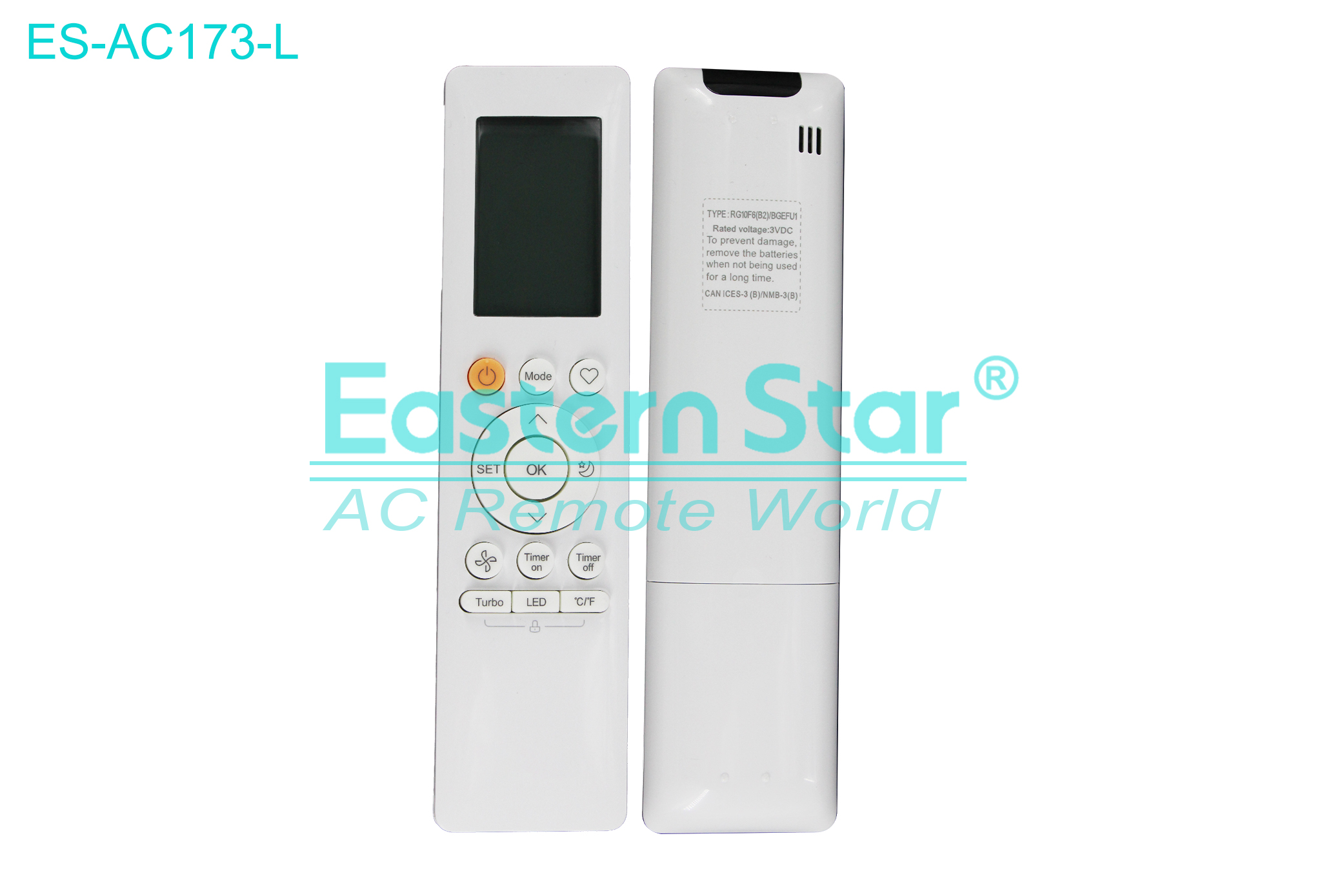 ES-AC173-L High Quality China Remote AC Remote for Midea Air Conditioner Remote A/C 14 keys