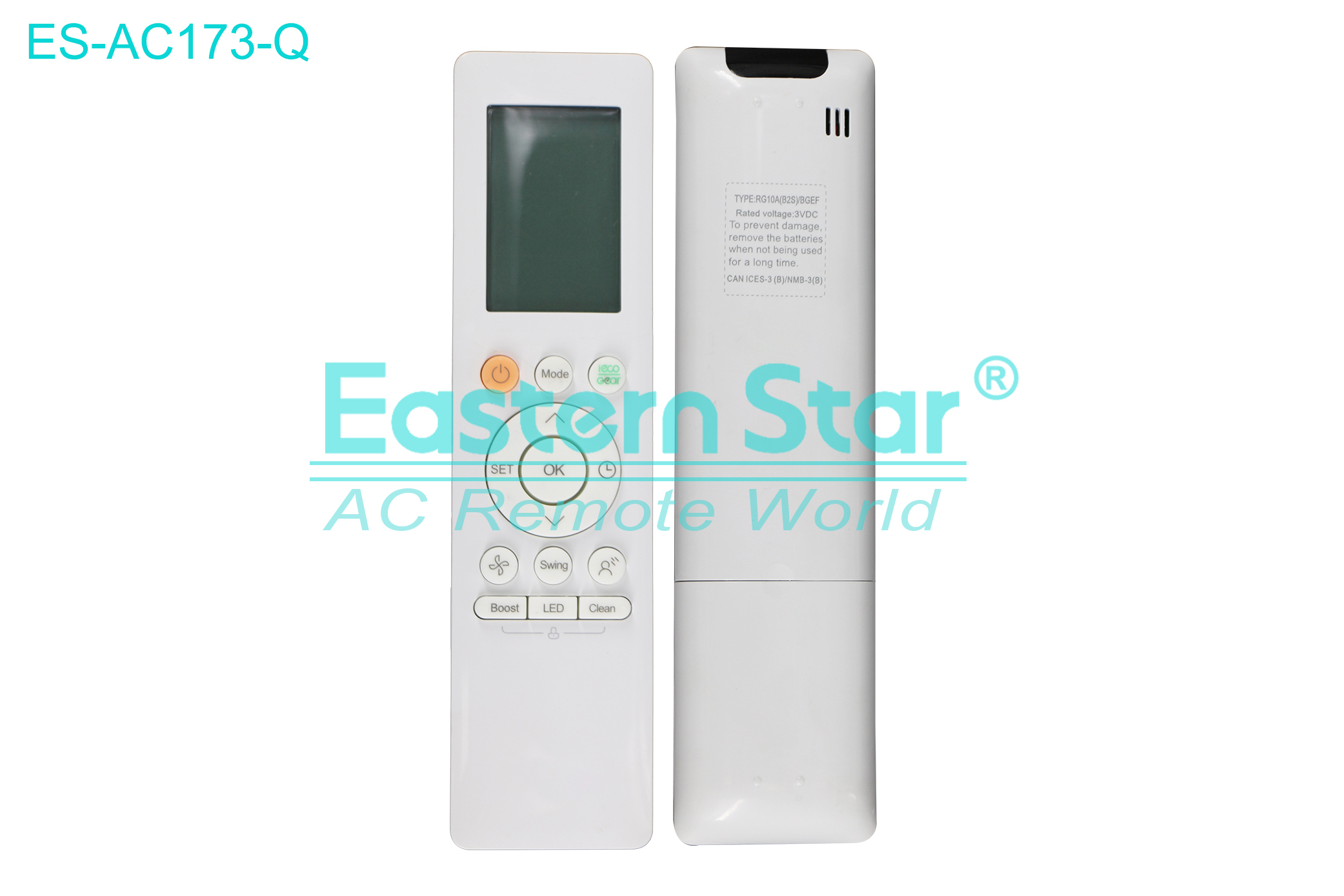 ES-AC173-Q High Quality China Remote AC Remote for Midea Air Conditioner Remote A/C 14 keys