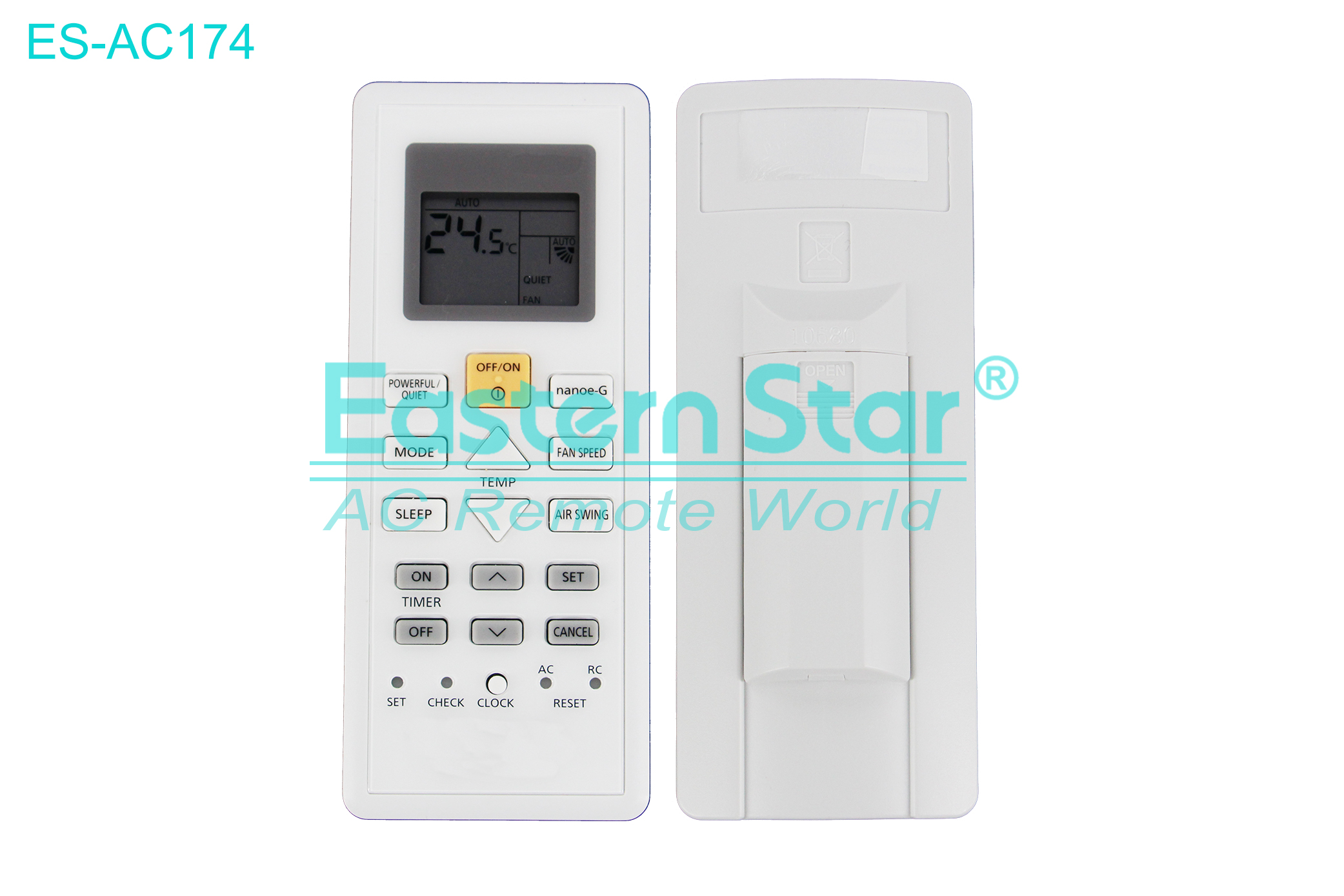 ES-AC174 High Quality China Remote AC Remote for Panasonic Air Conditioner Remote A/C 20 keys