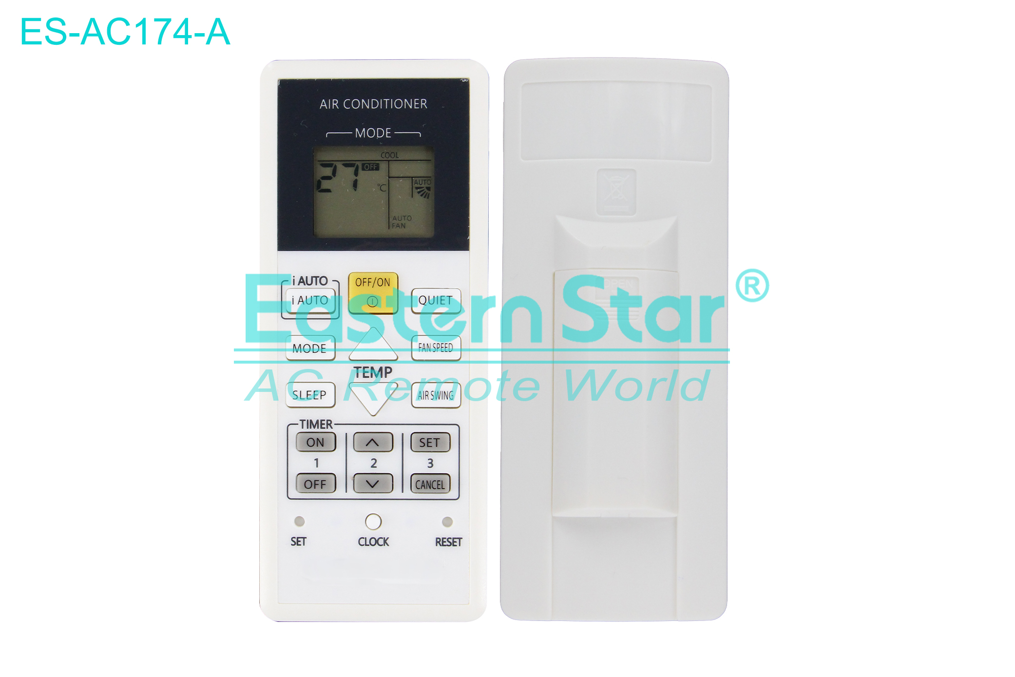 ES-AC174-A High Quality China Remote AC Remote for Panasonic Air Conditioner Remote A/C 18 keys