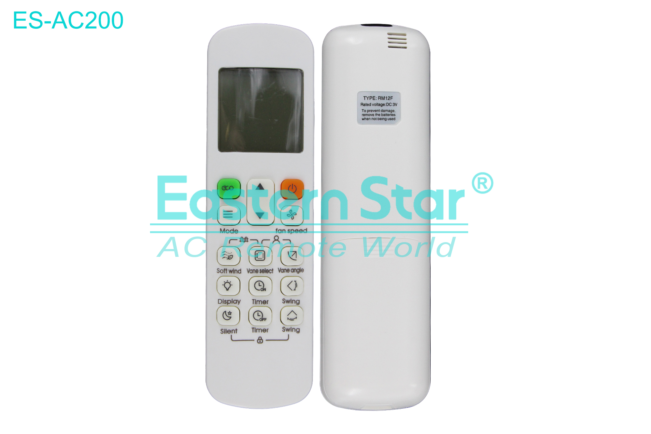 ES-AC200 High Quality China Remote AC Remote for Midea Air Conditioner Remote A/C 15 keys