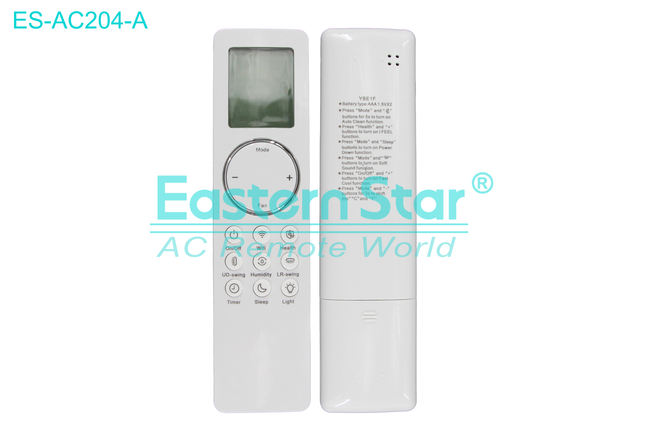 ES-AC204-A High Quality China Remote AC Remote for Alpicair Air Conditioner Remote A/C 13 keys