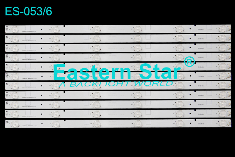 ES-053 TV Backlight Bar use for Hisense 50'' EVERLIGHT LBM500P0601-R-1(0)/SVH500A22_REV05_6LED_131113 led strips (11)