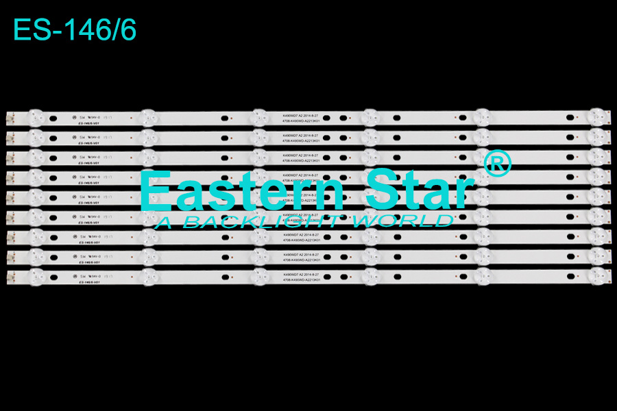 ES-146 TV Backlight use for Tcl 49'' K490WD7 A2 2014-8-27/4708-K490WD-A2213K01 led backlight strips (9)