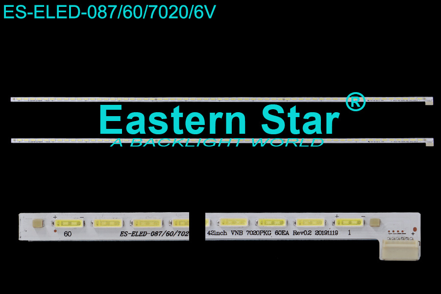 ES-ELED-087 ELED/EDGE TV Backlight use for  Vestel  42'' TV 60 LEDs  42inch VNB 7020PKG 60EA Rev0.2 131209  led backlight strips