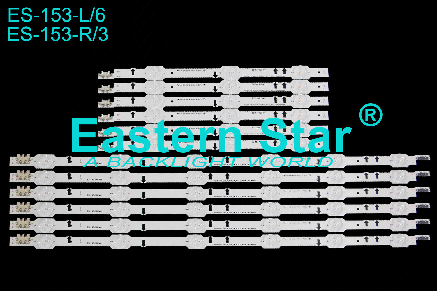 ES-153 TV BACKLIGHT use for Samsung 40'' 2014SVS_UHD_40_3228_R03/L06 BN96-32174A/BN96-32175A LED Backlight Strips (12)